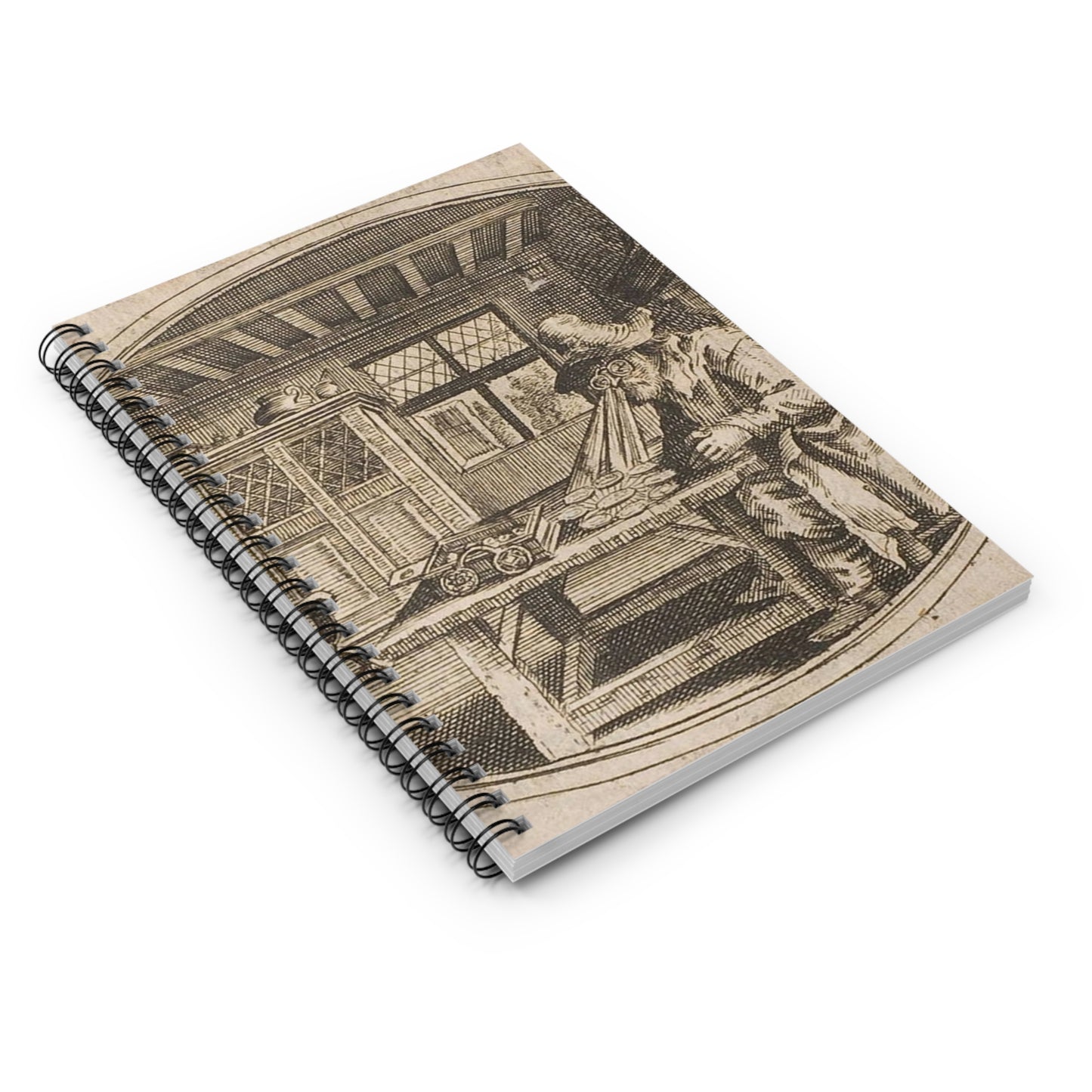 Frauenzimmer Gesprechspiele 1646 k Spiral Bound Ruled Notebook with Printed Cover