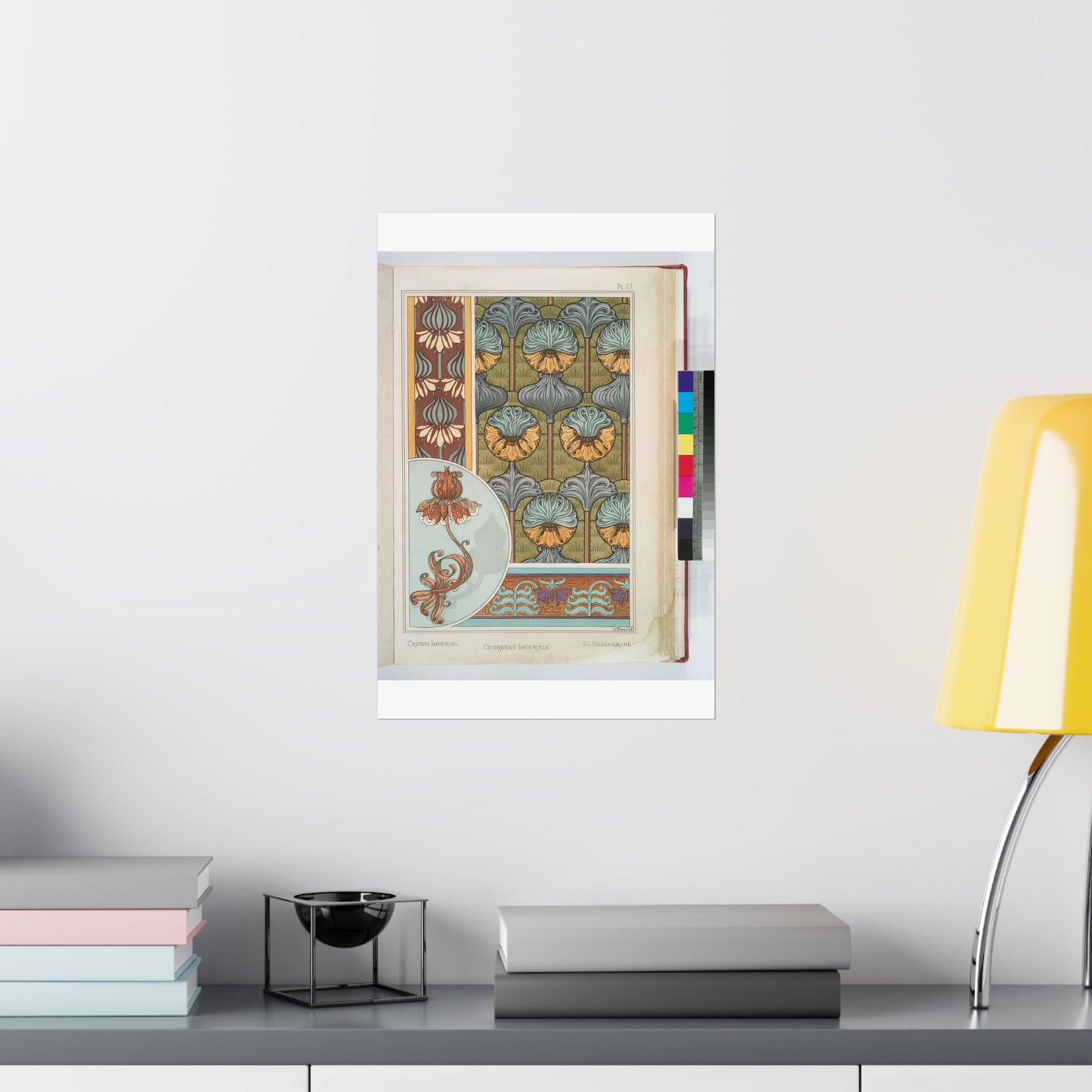 Couronne imperiale, Maurice Pillard Verneuil High Quality Matte Wall Art Poster for Home, Office, Classroom