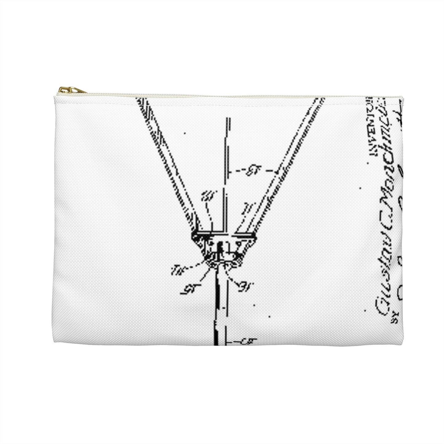 Patent drawing - Clothes dryer Public domain image Large Organizer Pouch with Black Zipper