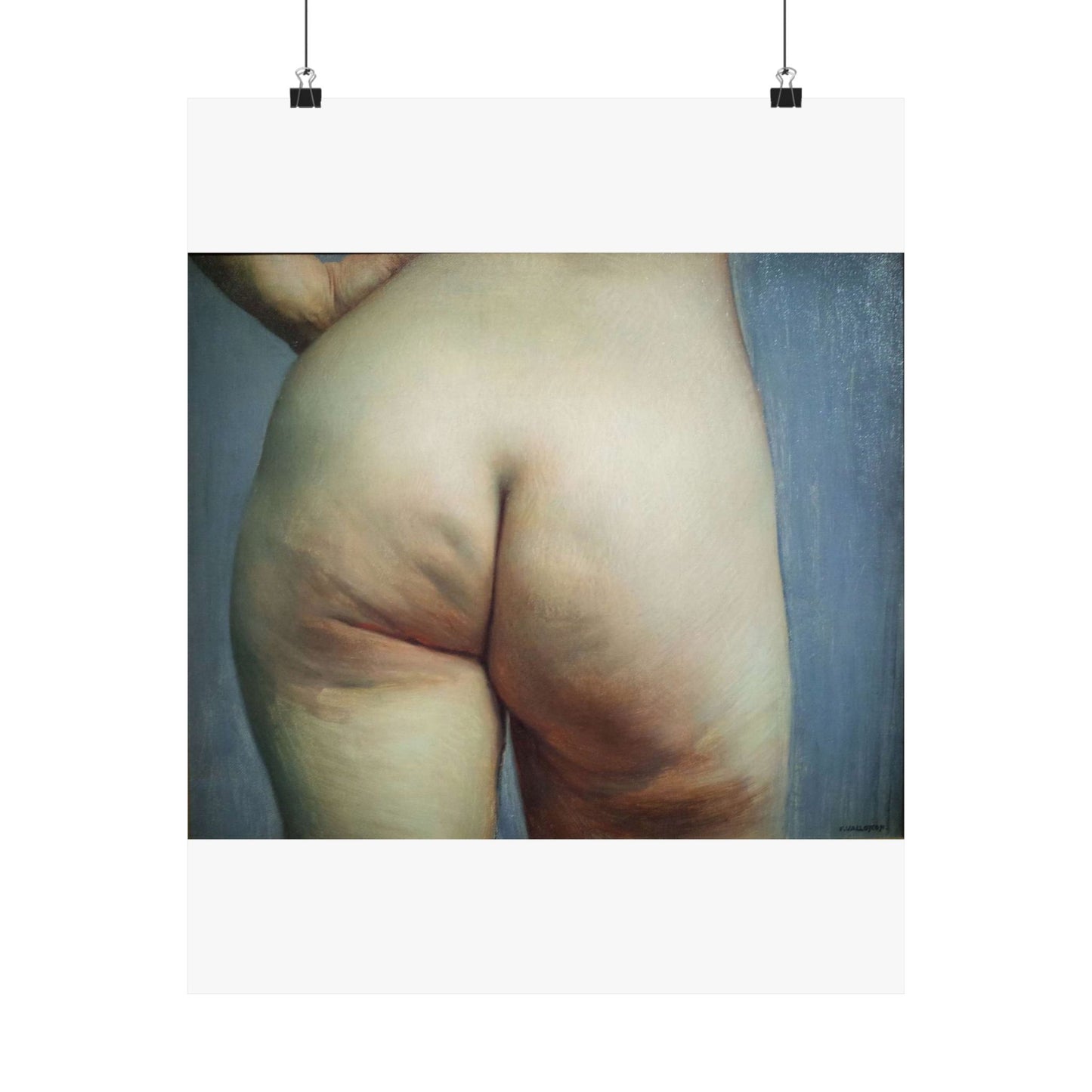 Étude de fesses - Public domain painting High Quality Matte Wall Art Poster for Home, Office, Classroom