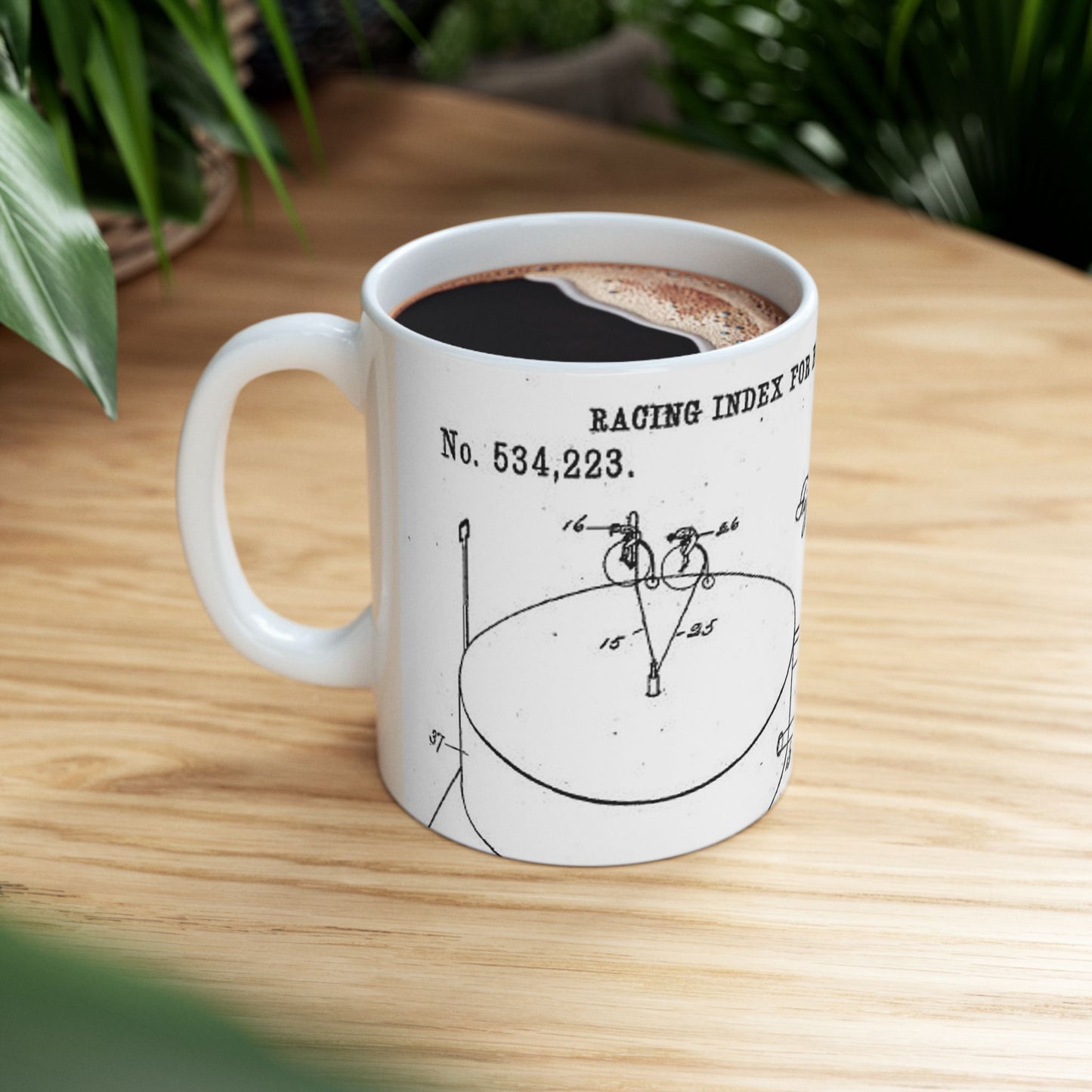 Patent drawing - RacingBikesPatent Public domain image Beautiful Novelty Ceramic Coffee Mug 11oz