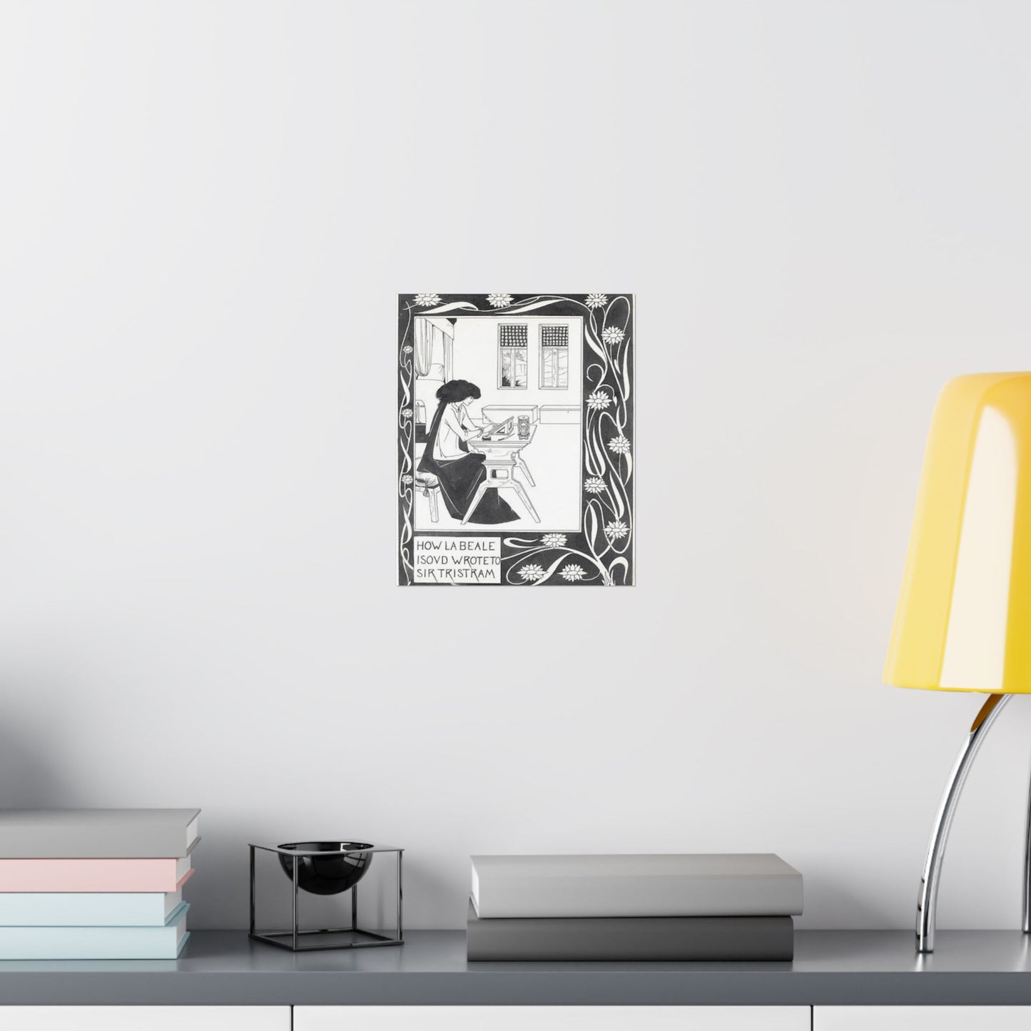 How la Beale Isoud wrote to Sir Tristram High Quality Matte Wall Art Poster for Home, Office, Classroom