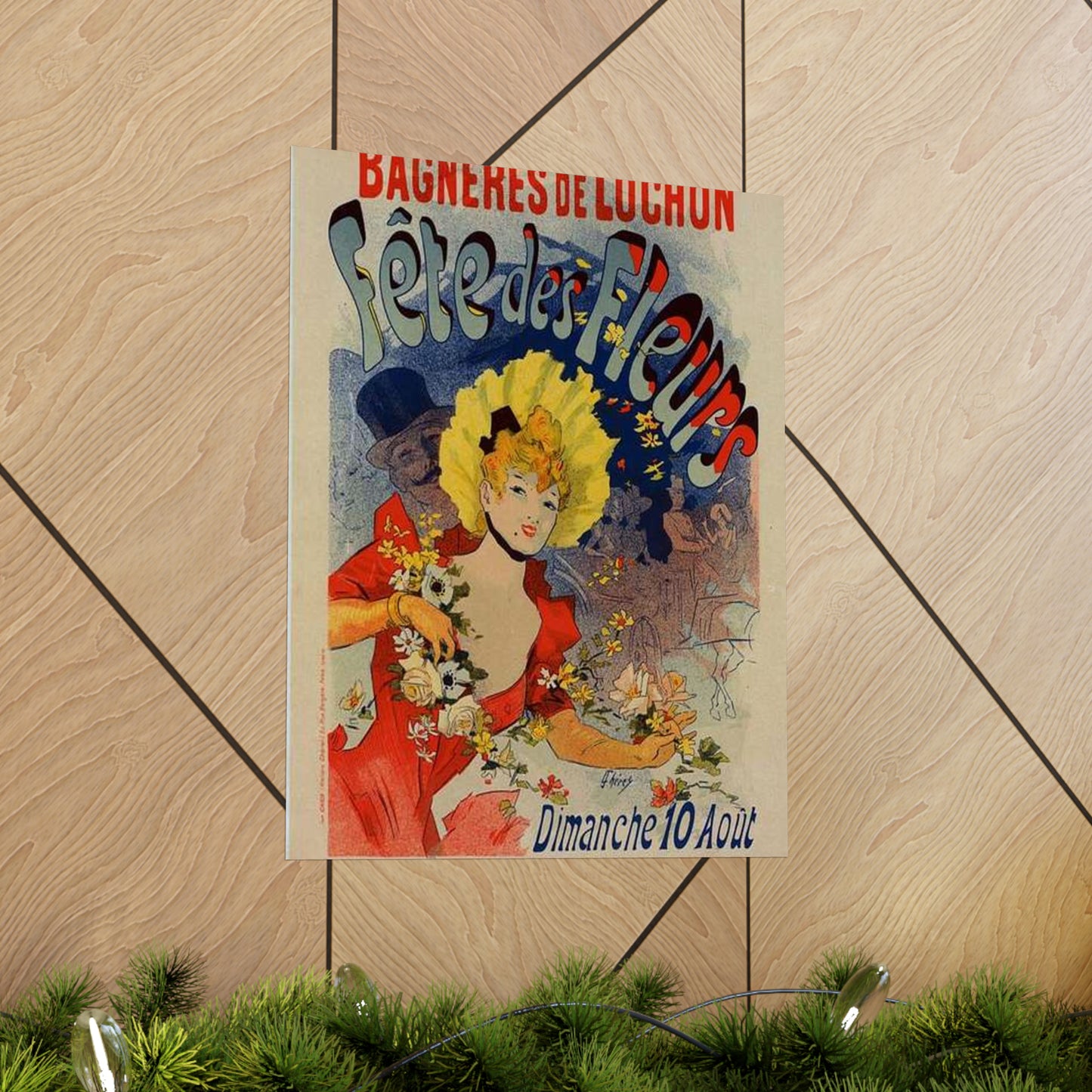 Affiche pour la "Fête des Fleurs de Bagnères-de-Luchon". High Quality Matte Wall Art Poster for Home, Office, Classroom