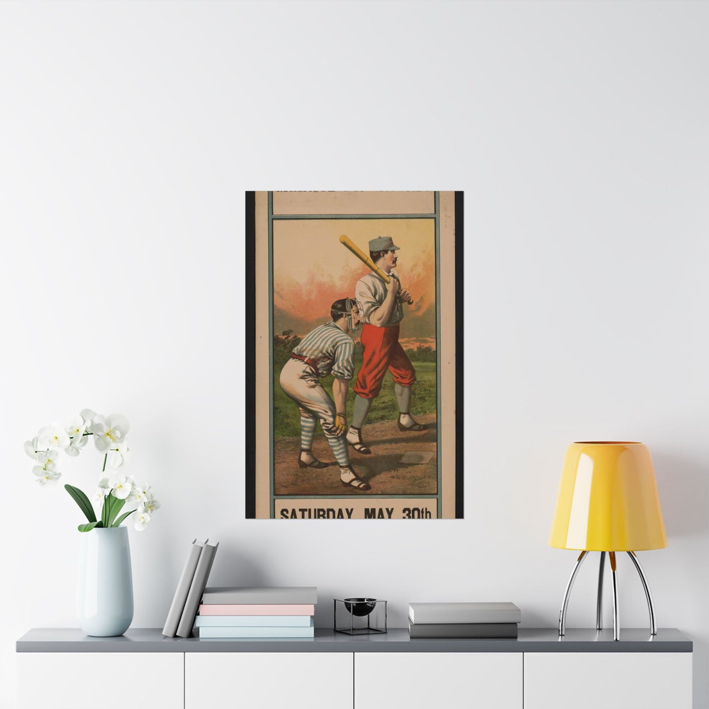 Biddeford vs. Portland Granite St. grounds, Saturday, May 30th Printed at the Biddeford Journal office High Quality Matte Wall Art Poster for Home, Office, Classroom