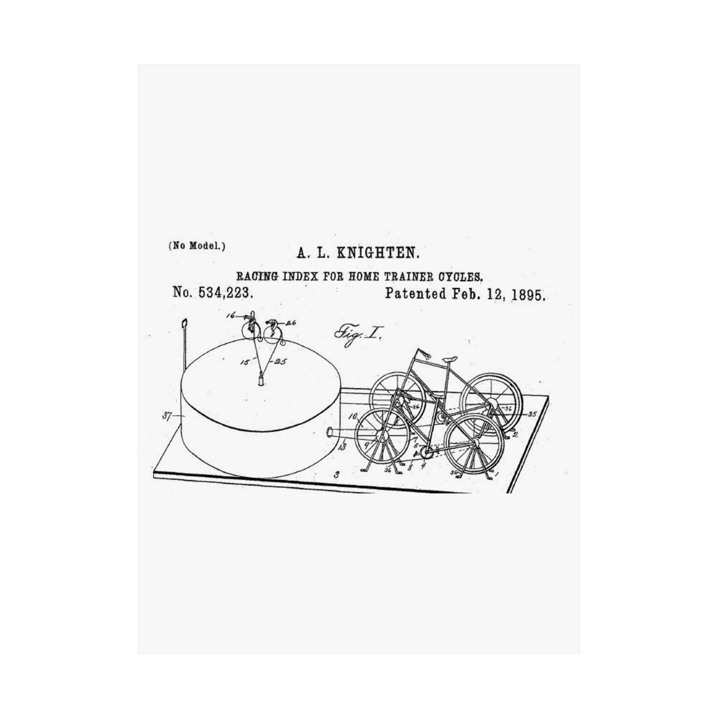 Patent drawing - RacingBikesPatent Public domain image High Quality Matte Wall Art Poster for Home, Office, Classroom