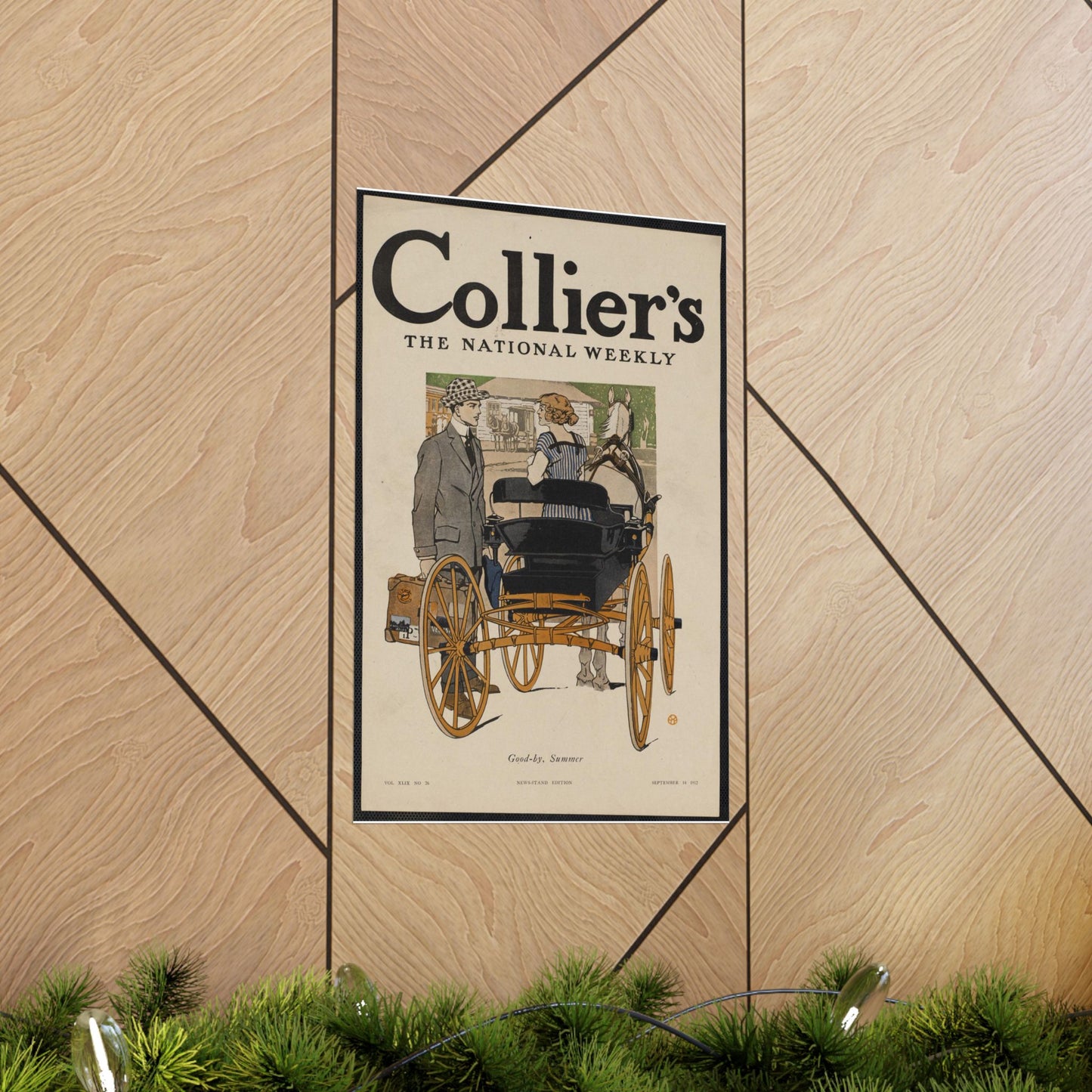 Collier's, the national weekly. Good-by, summer. High Quality Matte Wall Art Poster for Home, Office, Classroom