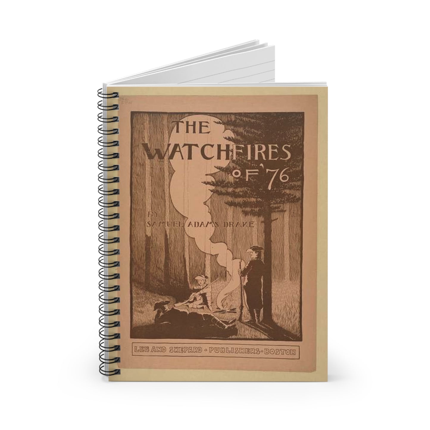 The watchfires of '76., Art Nouveau Poster Spiral Bound Ruled Notebook with Printed Cover