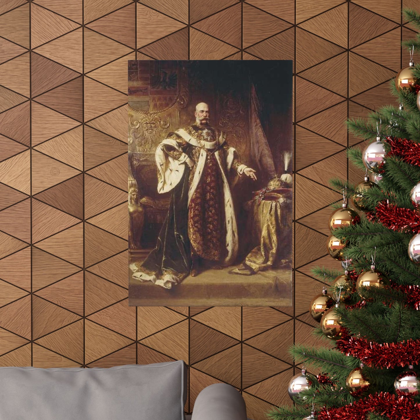 Franz Josef I as Sovereign of the RHOStSte by Gyula Benczur 1894 High Quality Matte Wall Art Poster for Home, Office, Classroom