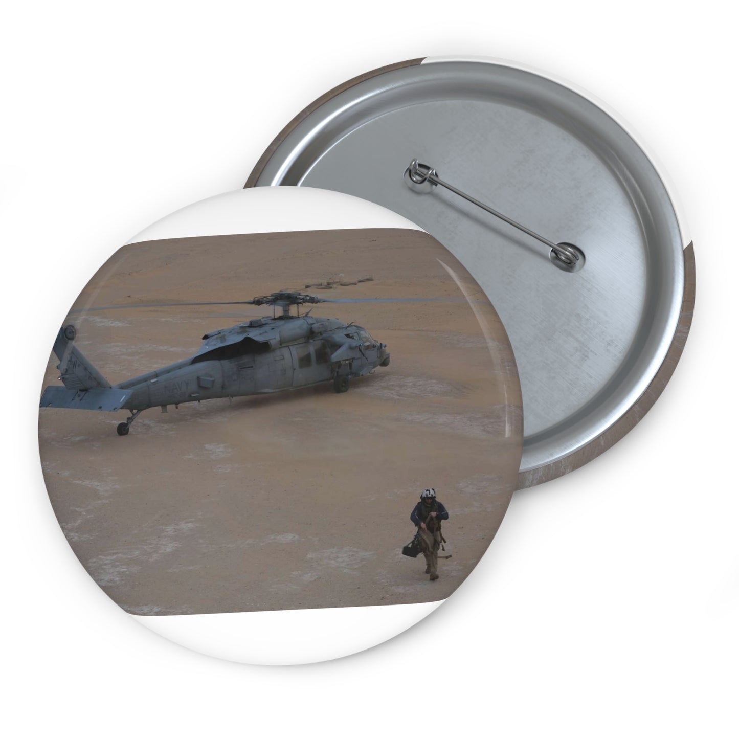 U.S. Navy Petty Officer 1st Class Douglas Crisp, leading Pin Buttons with Crisp Design