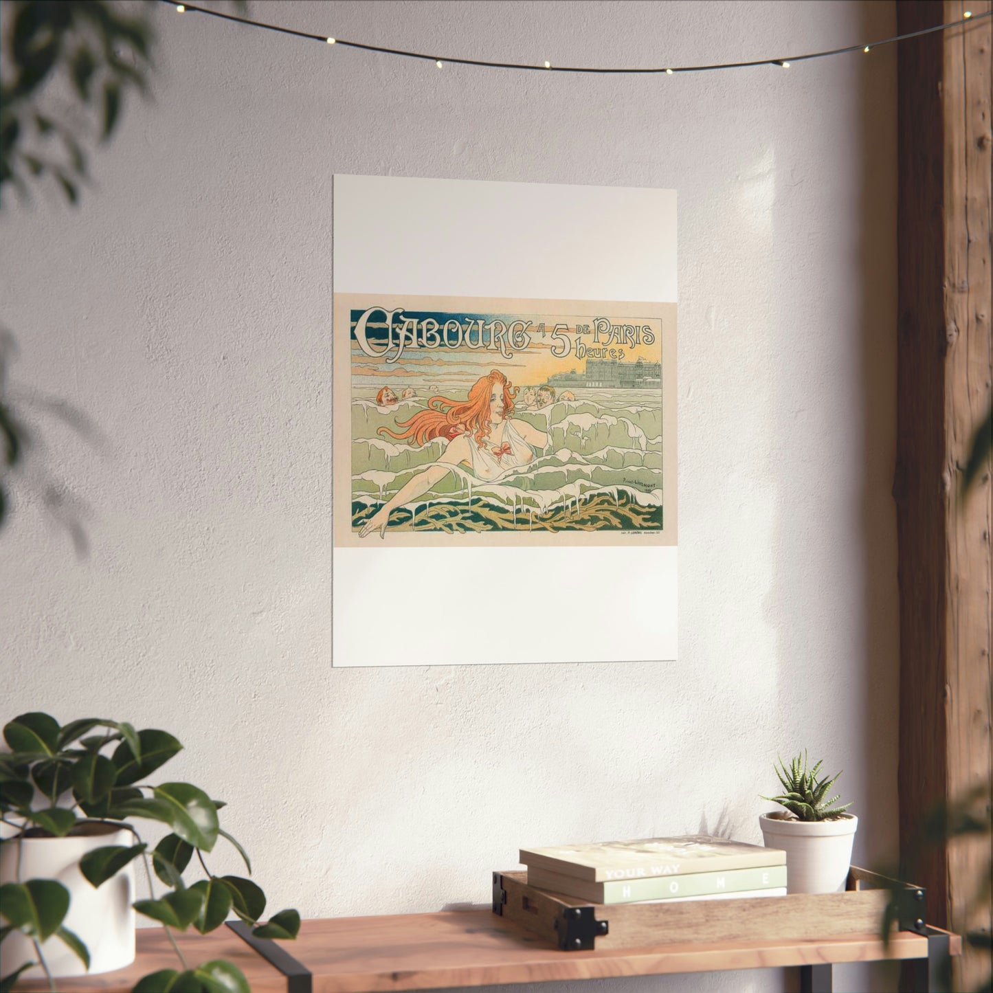 Affiche belge pour le "Casino de Cabourg". High Quality Matte Wall Art Poster for Home, Office, Classroom