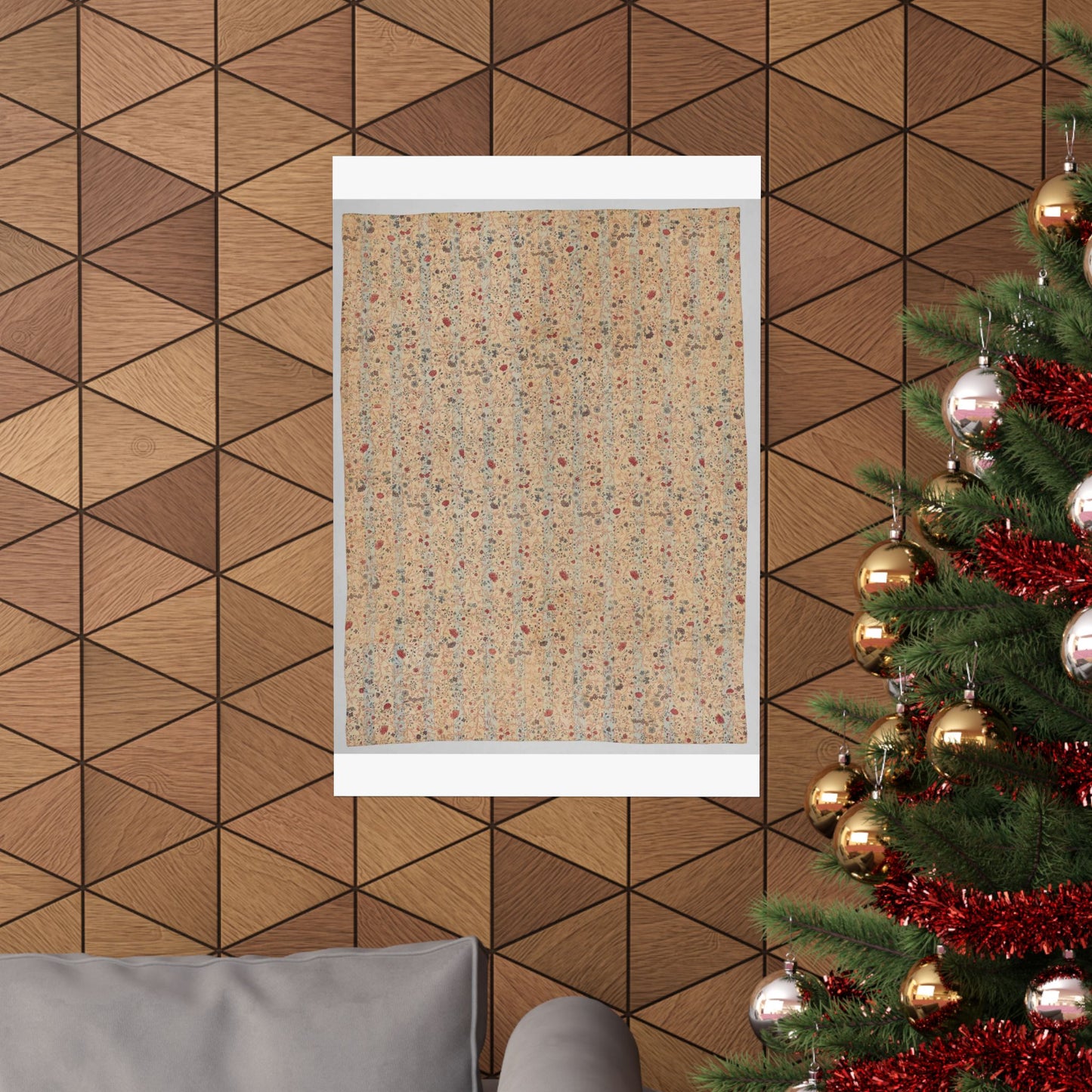 Doorgestikte sitsen sprei, France High Quality Matte Wall Art Poster for Home, Office, Classroom