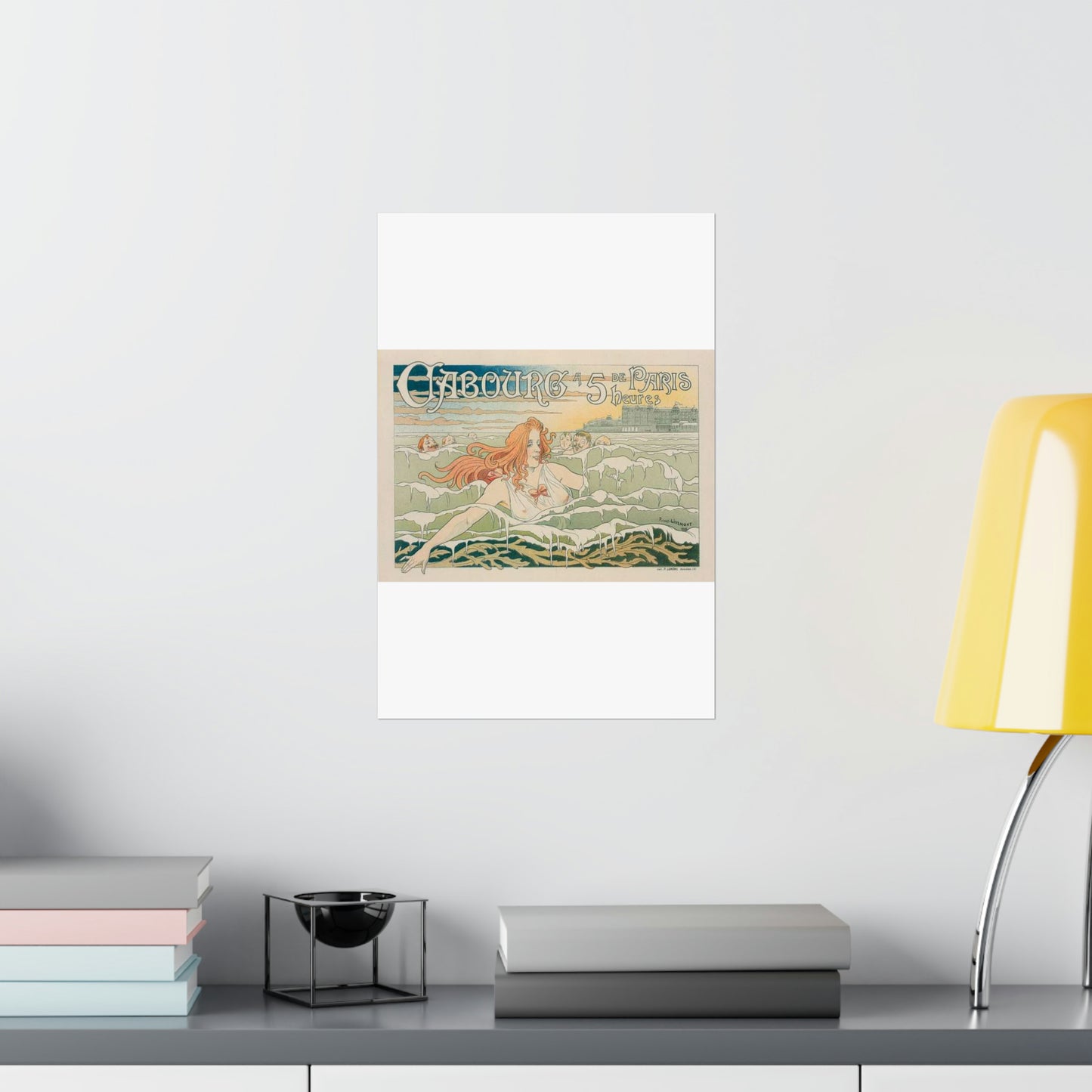 Affiche belge pour le "Casino de Cabourg". High Quality Matte Wall Art Poster for Home, Office, Classroom