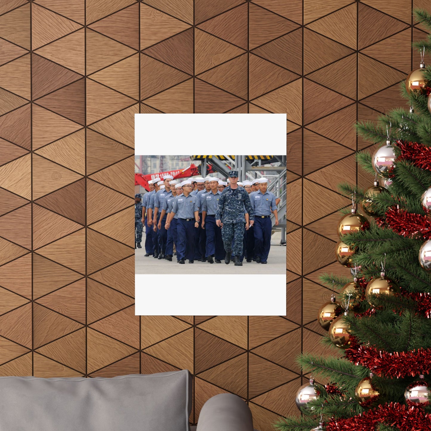 Petty Officer 1st Class Jerry Foltz escorts Republic High Quality Matte Wall Art Poster for Home, Office, Classroom