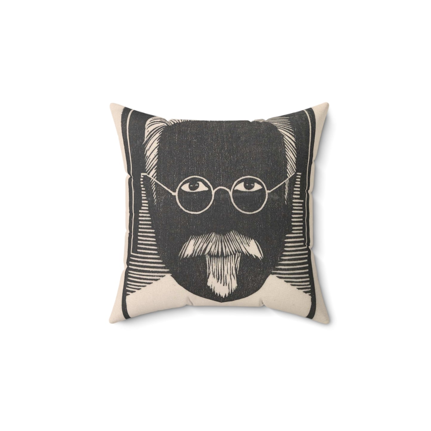 Samuel Jessurun de Mesquita - Zelfportret met bril en sik Decorative Accent Square Pillow