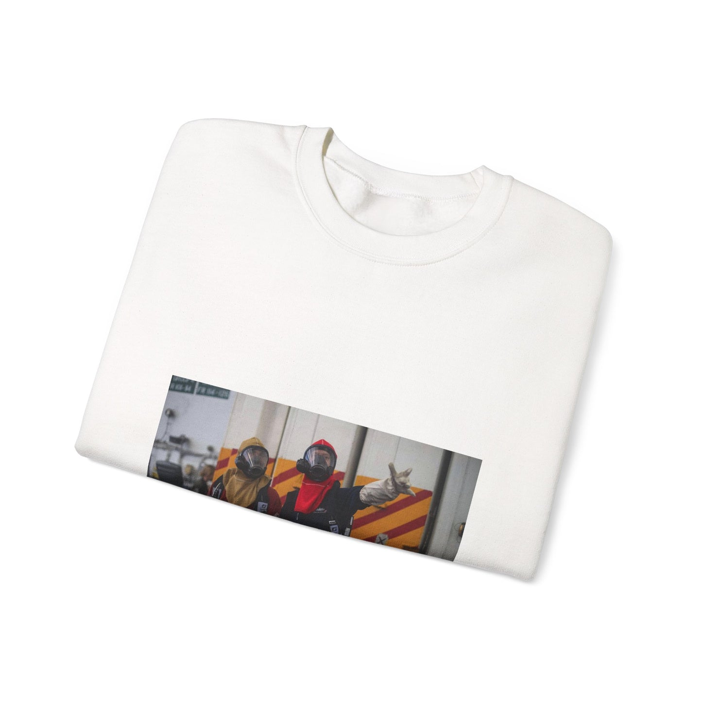 U.S. Navy Damage Controlman 2nd Class Christian Weigart, White Heavy Blend Adult Crew Neck SweatShirt
