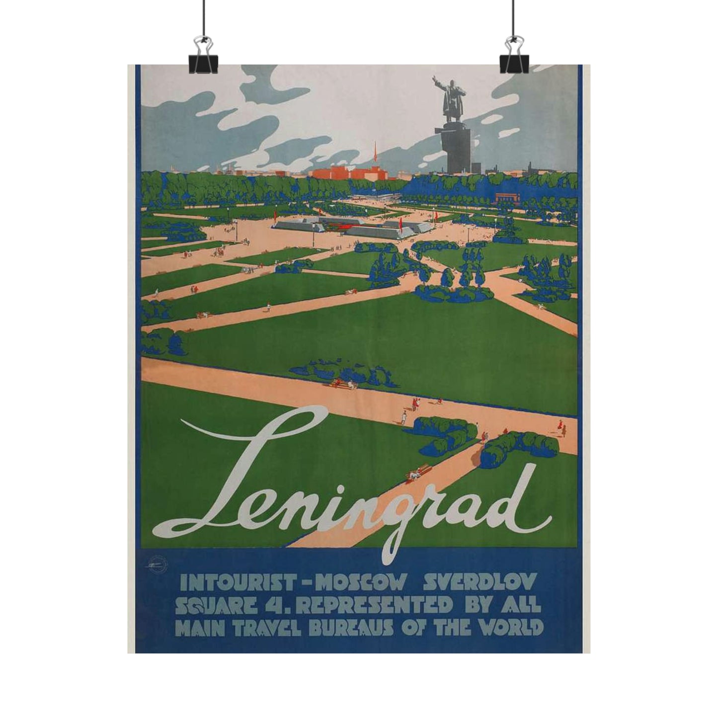 Leningrad (Travel poster), Art Deco Poster High Quality Matte Wall Art Poster for Home, Office, Classroom