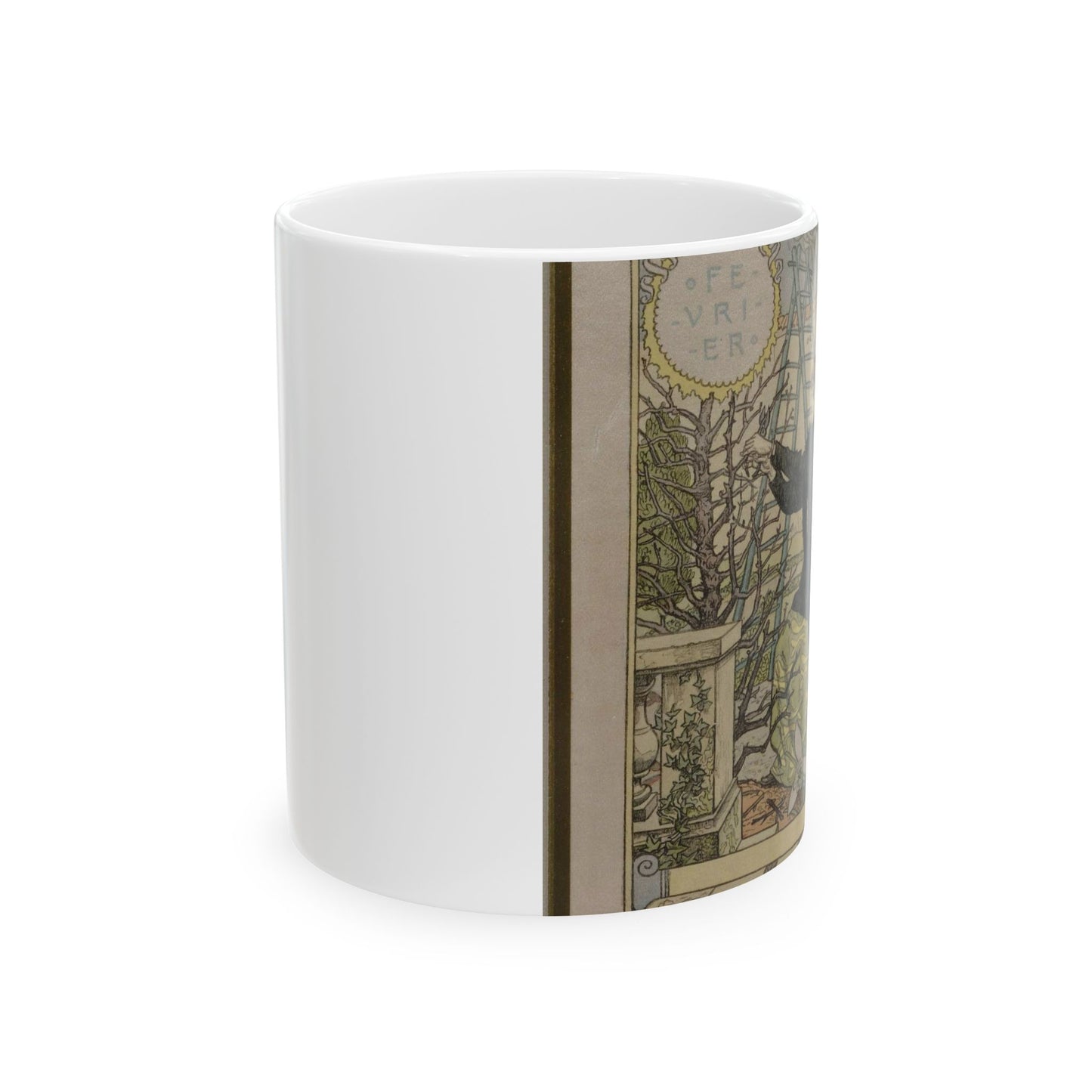Eugène Samuel Grasset - Février Beautiful Novelty Ceramic Coffee Mug 11oz