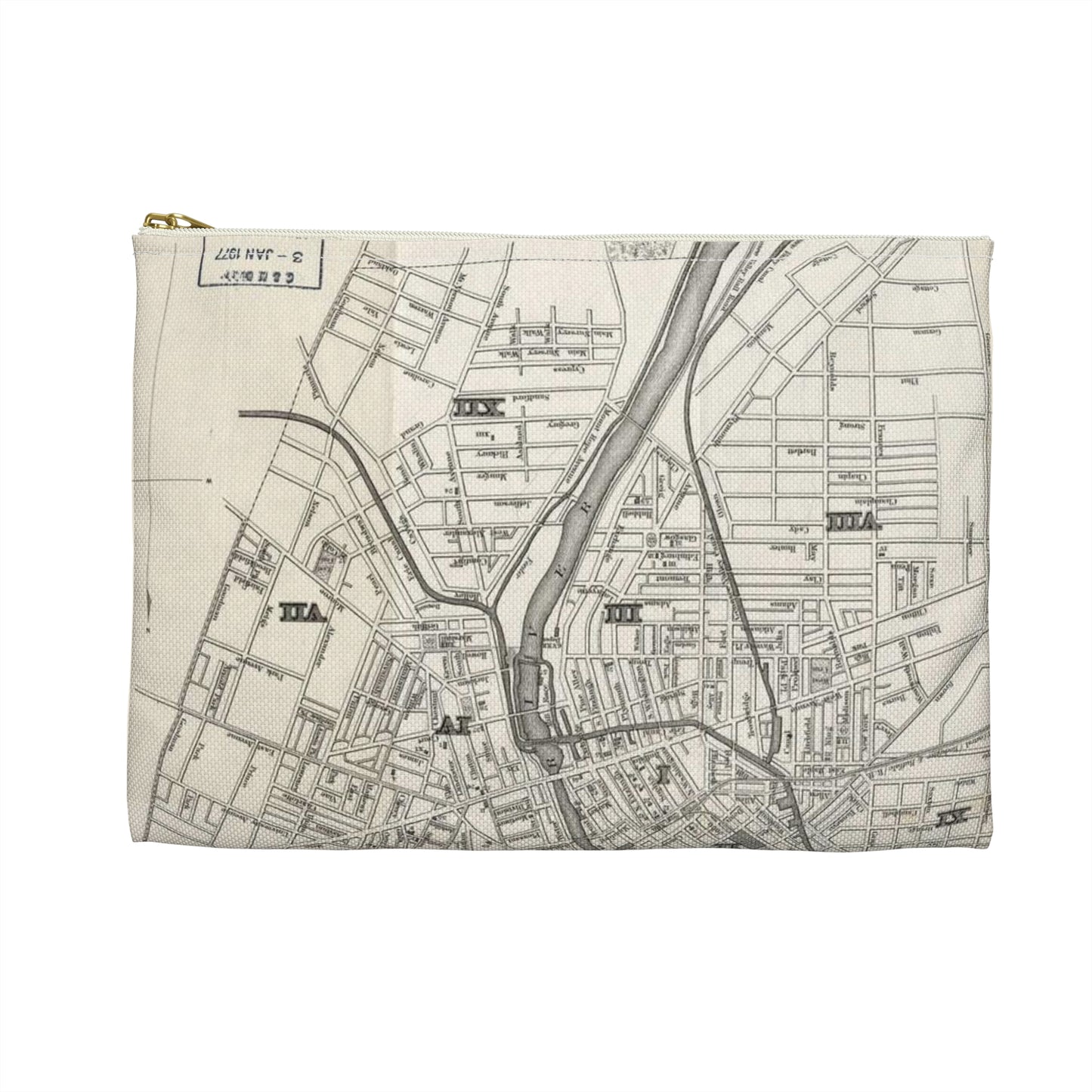 Map of the city of Rochester : from Cornells' Maps : to accompany Boyd's Rochester and six county directory / Large Organizer Pouch with Black Zipper