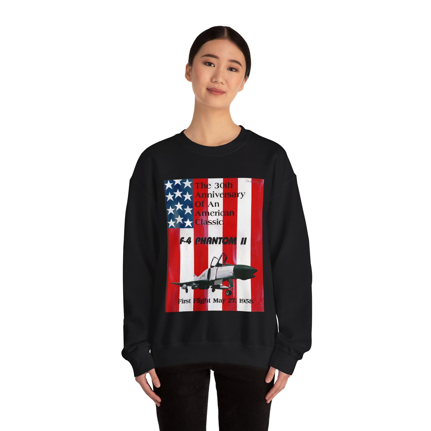 Artwork: "American Classic". Artist: David Zlotky, US Air Force Art Collection Black Heavy Blend Adult Crew Neck SweatShirt