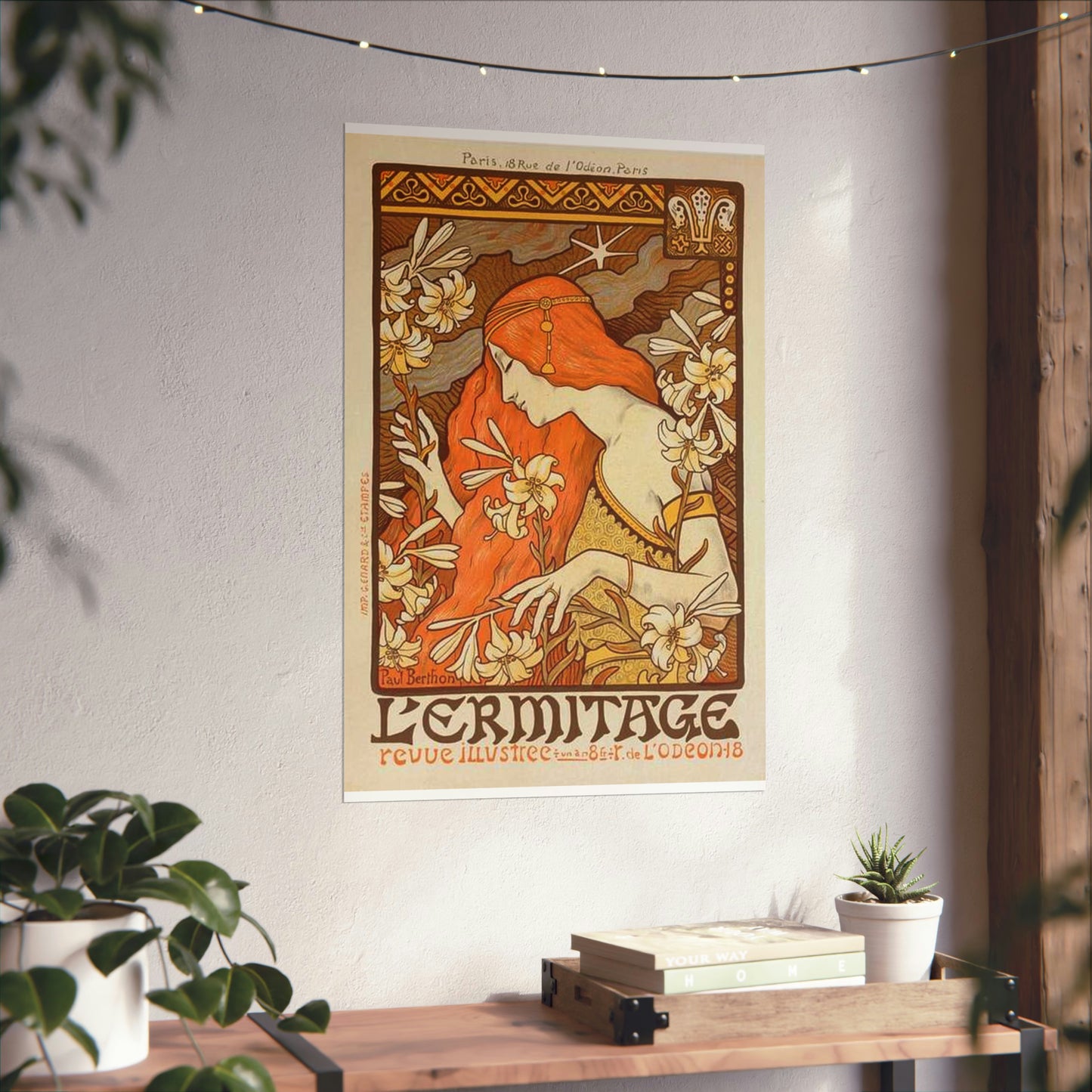Paul Emile Berthon - Affiche pour la Revue "l'Érmitage. High Quality Matte Wall Art Poster for Home, Office, Classroom