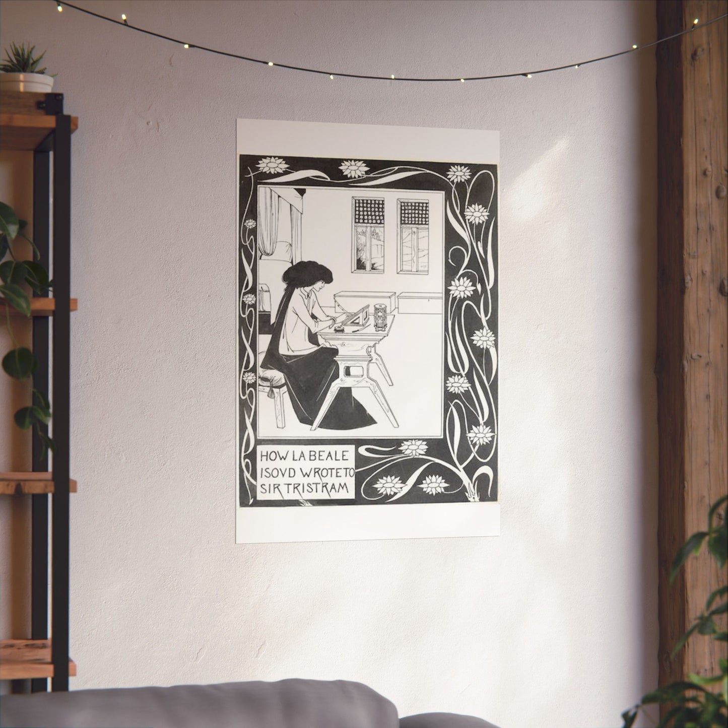 How la Beale Isoud wrote to Sir Tristram High Quality Matte Wall Art Poster for Home, Office, Classroom