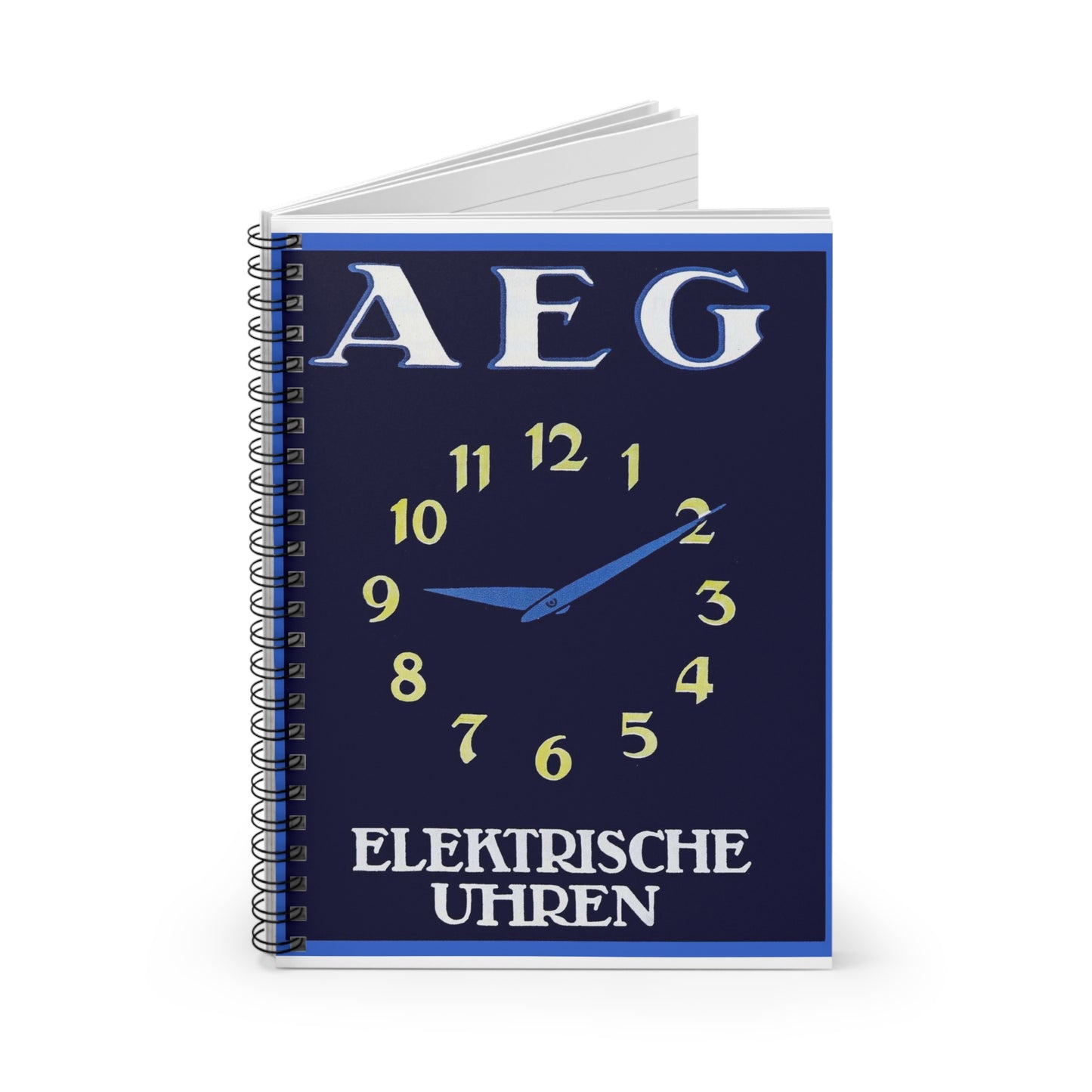 Advertisement Poster: 118aeg - Art Deco public domain image Spiral Bound Ruled Notebook with Printed Cover