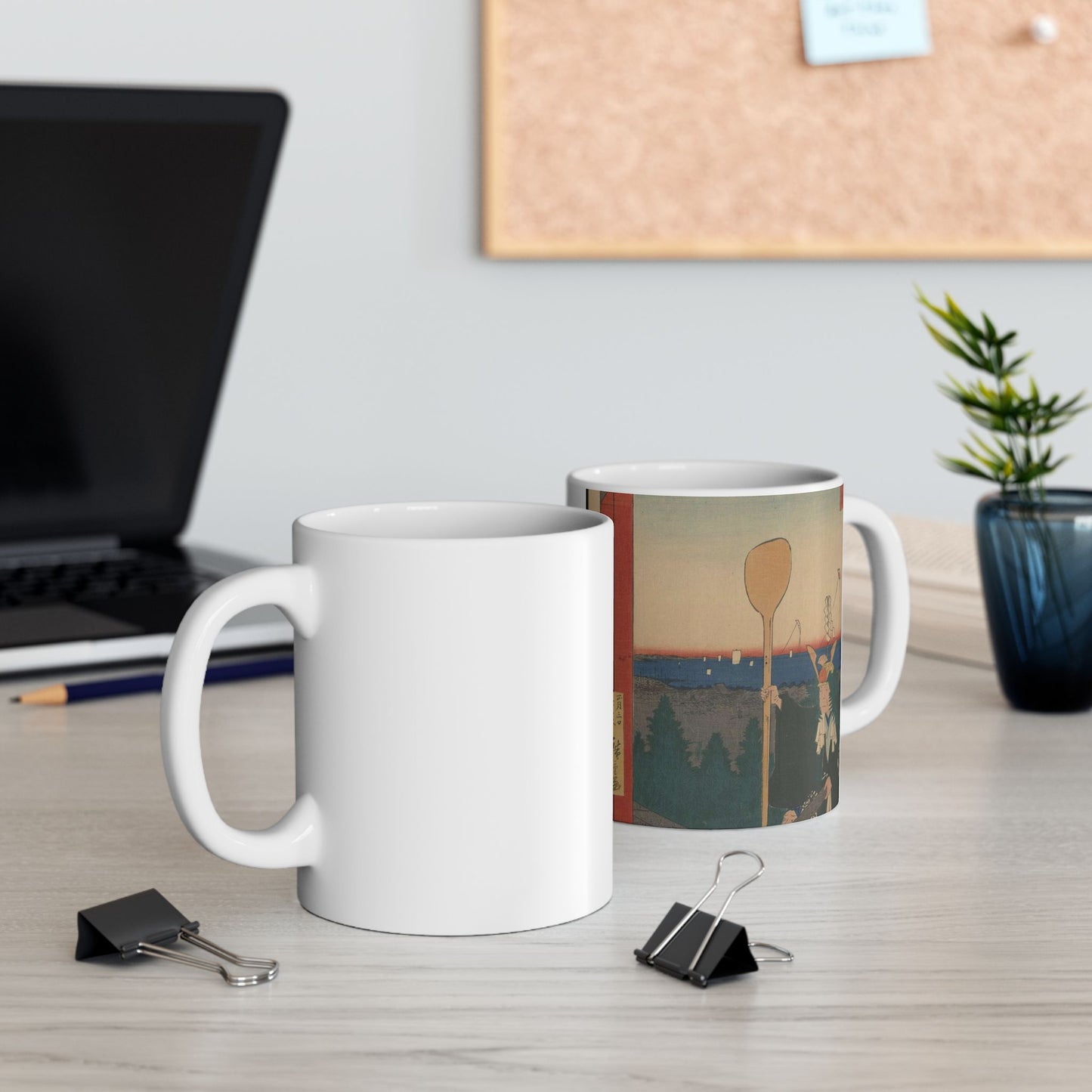 Gajō icchō, Andō Hiroshige - Public domain portrait drawing Beautiful Novelty Ceramic Coffee Mug 11oz