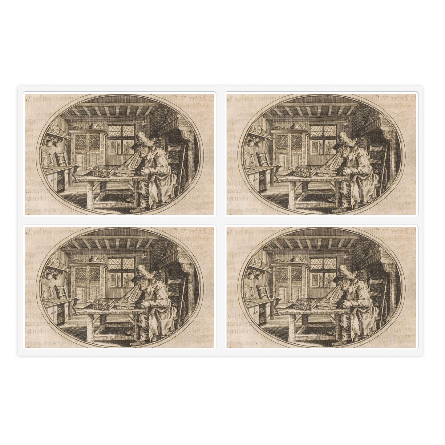 Frauenzimmer Gesprechspiele 1646 k Laminated UV Protective Vinyl Stickers