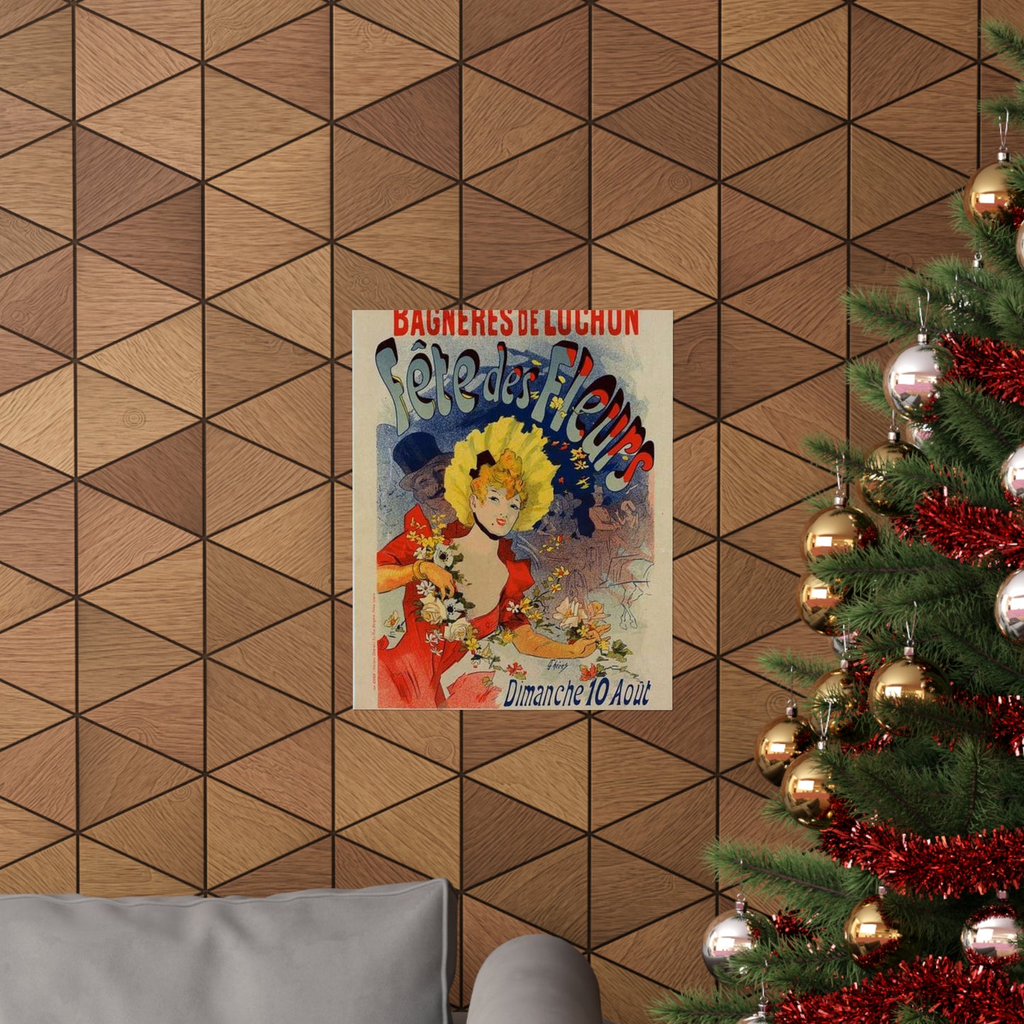 Affiche pour la "Fête des Fleurs de Bagnères-de-Luchon". High Quality Matte Wall Art Poster for Home, Office, Classroom