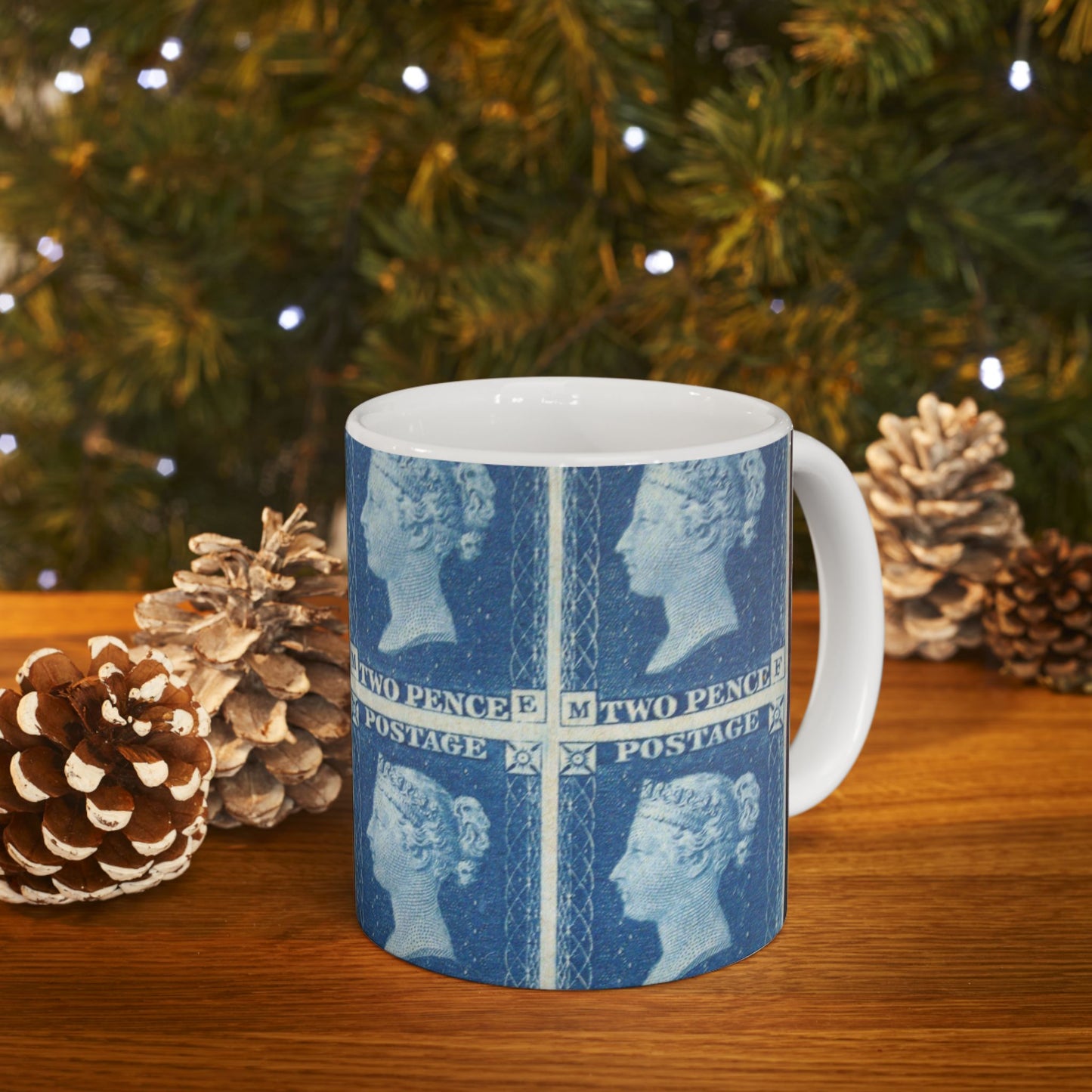 "Two Penny Blue" postage stamps Beautiful Novelty Ceramic Coffee Mug 11oz