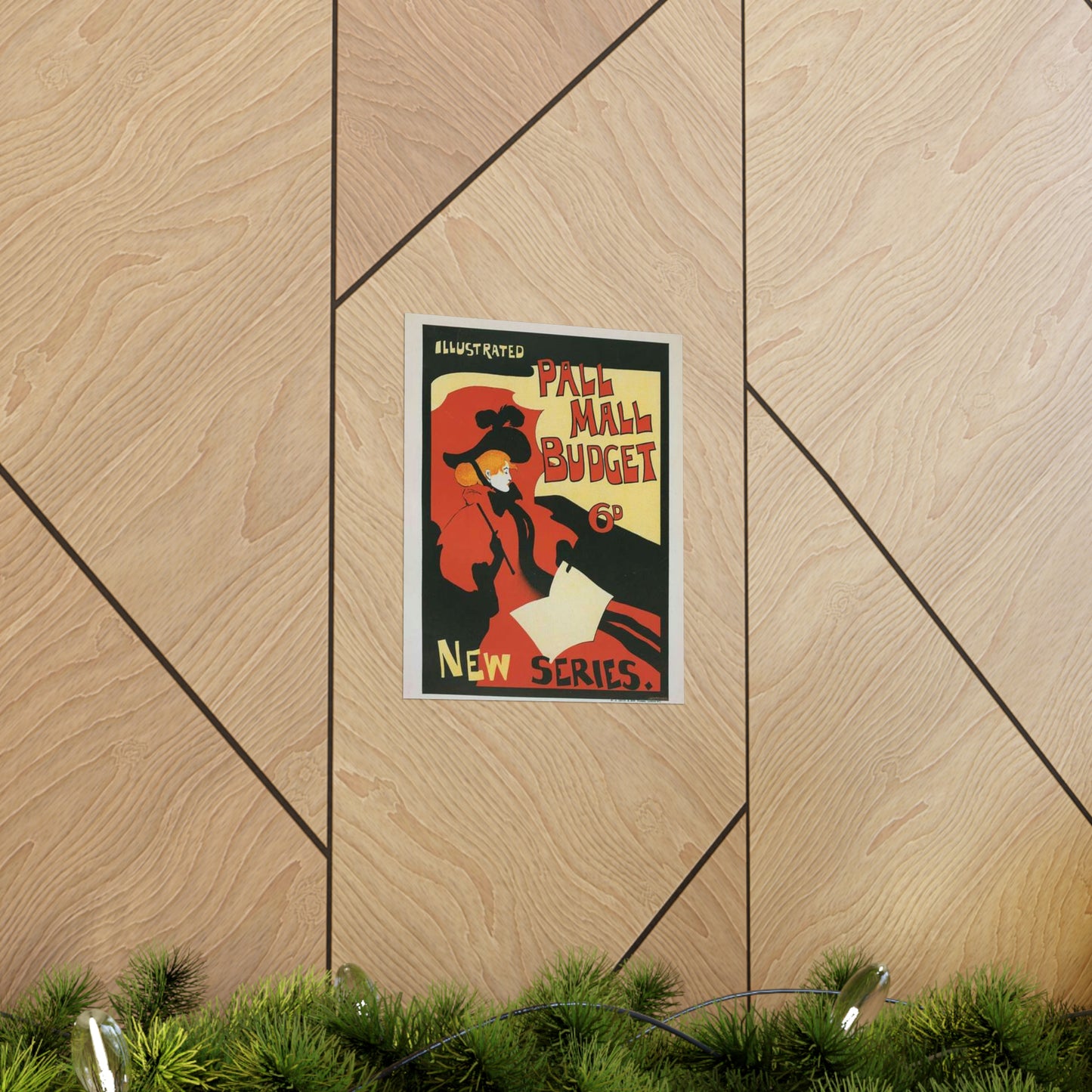 Affiche anglaise pour la revue hebdomadaire "Illustrated Pall Mall Budget". High Quality Matte Wall Art Poster for Home, Office, Classroom