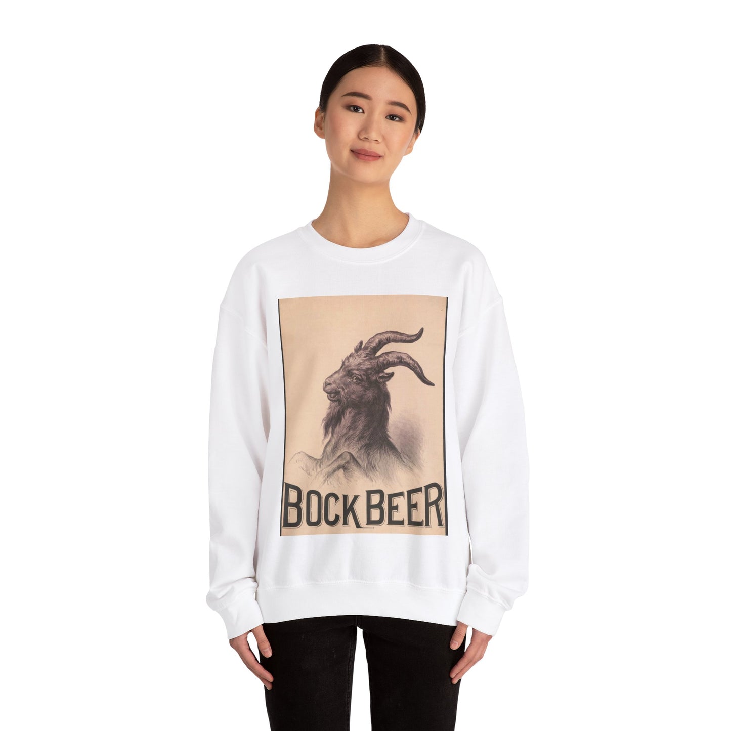 Bock Beer - Print, Library of Congress collection White Heavy Blend Adult Crew Neck SweatShirt