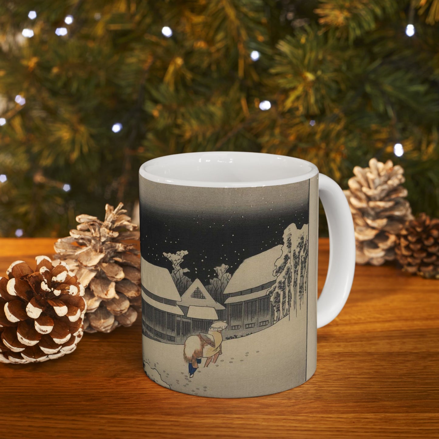 Utagawa Hiroshige - Kanbara, Ando Hiroshige - Ukiyo e print Beautiful Novelty Ceramic Coffee Mug 11oz