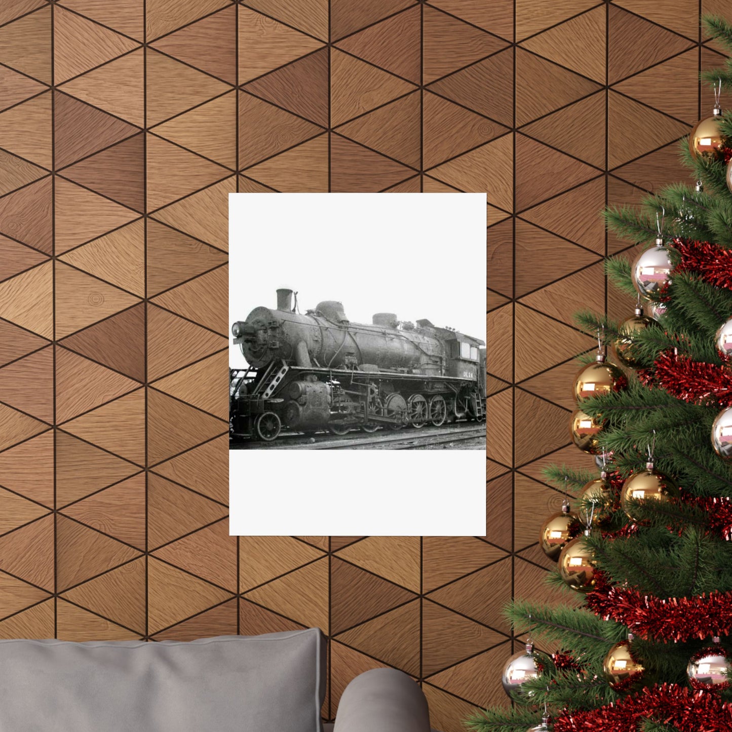 China Railways DK1 2x - Steam locomotive, Public domain image High Quality Matte Wall Art Poster for Home, Office, Classroom