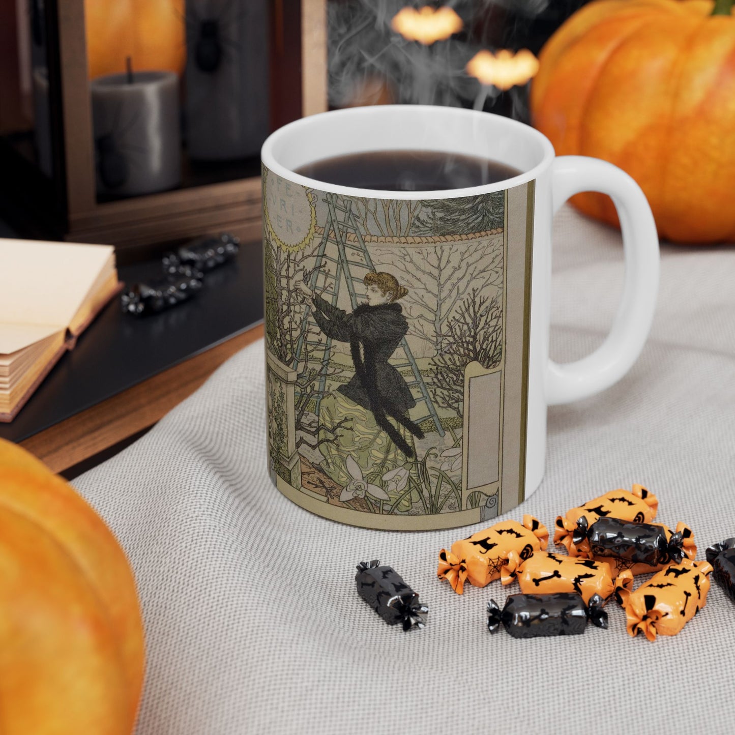 Eugène Samuel Grasset - Février Beautiful Novelty Ceramic Coffee Mug 11oz