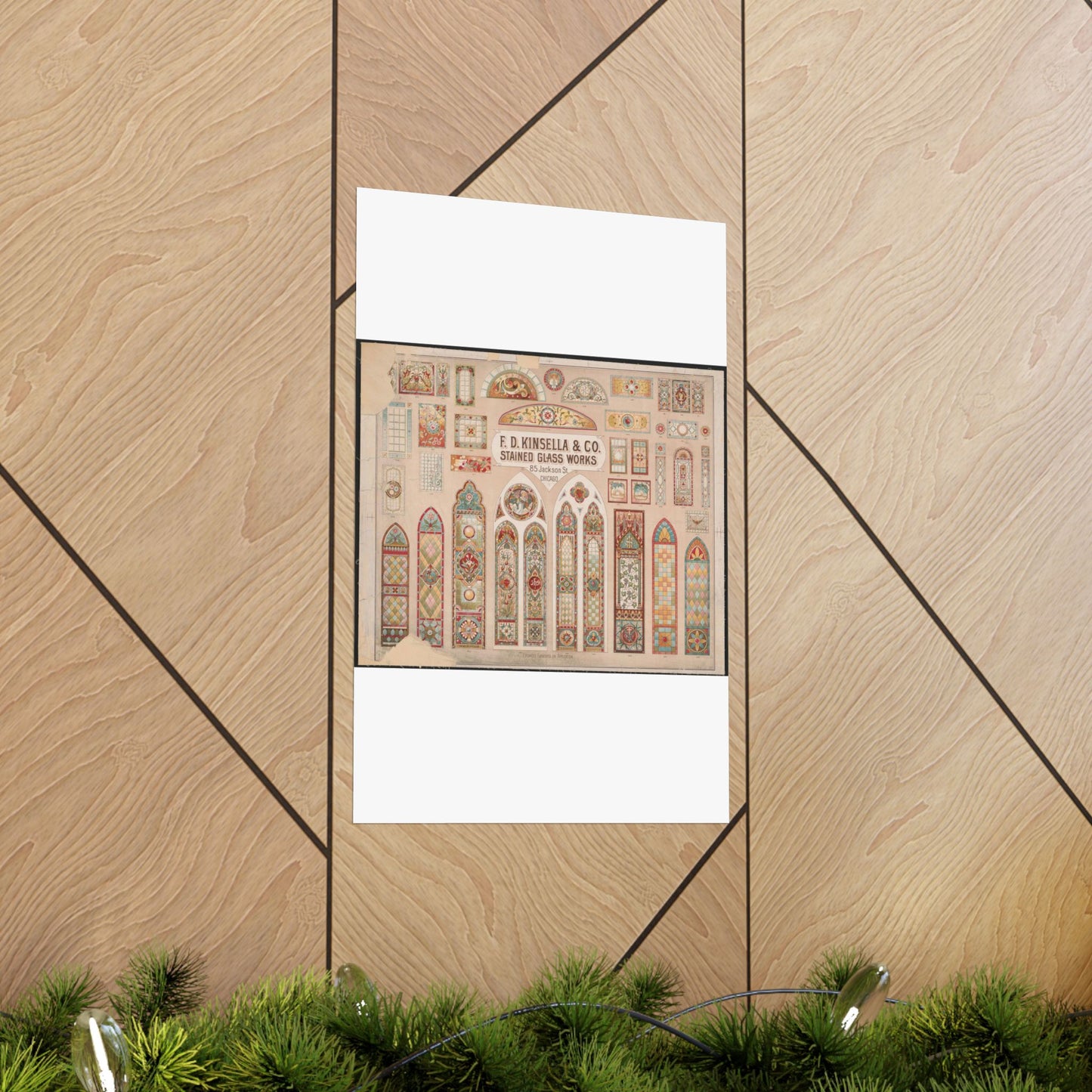 F.D. Kinsella & Co., stained glass works High Quality Matte Wall Art Poster for Home, Office, Classroom