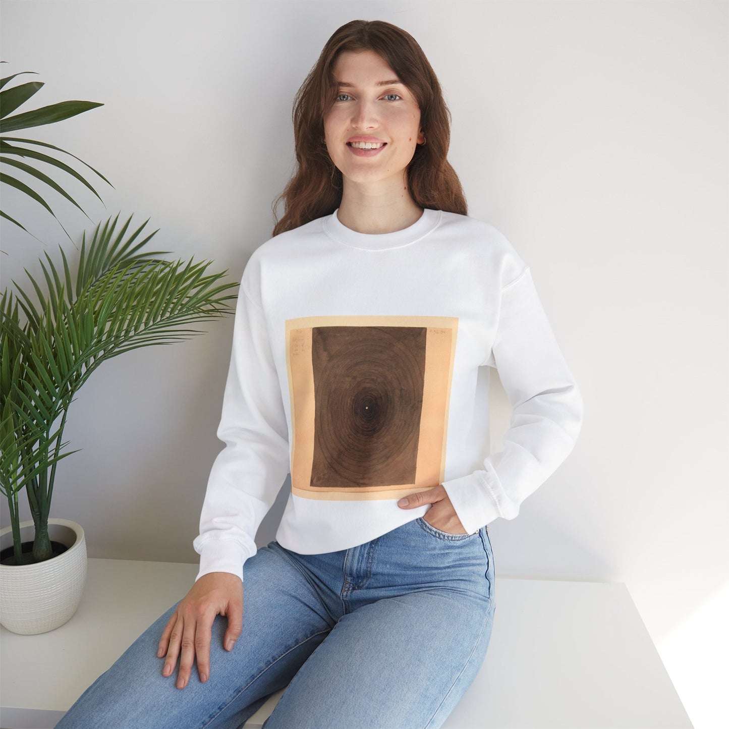 Hilma af Klint - 1916 - No 1 From The Parsifal Series White Heavy Blend Adult Crew Neck SweatShirt