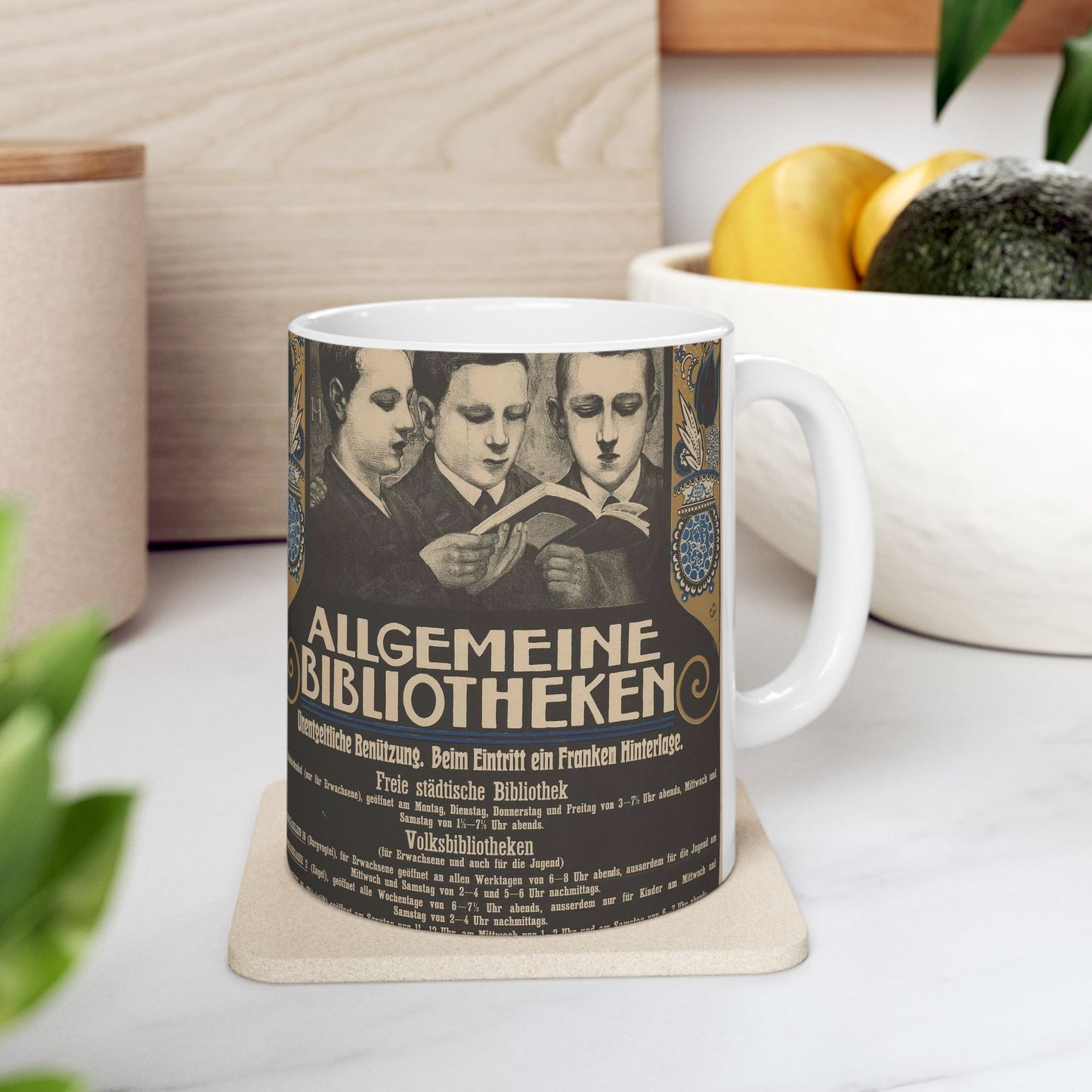 CH-000957-X-11828, Art Nouveau Poster Beautiful Novelty Ceramic Coffee Mug 11oz