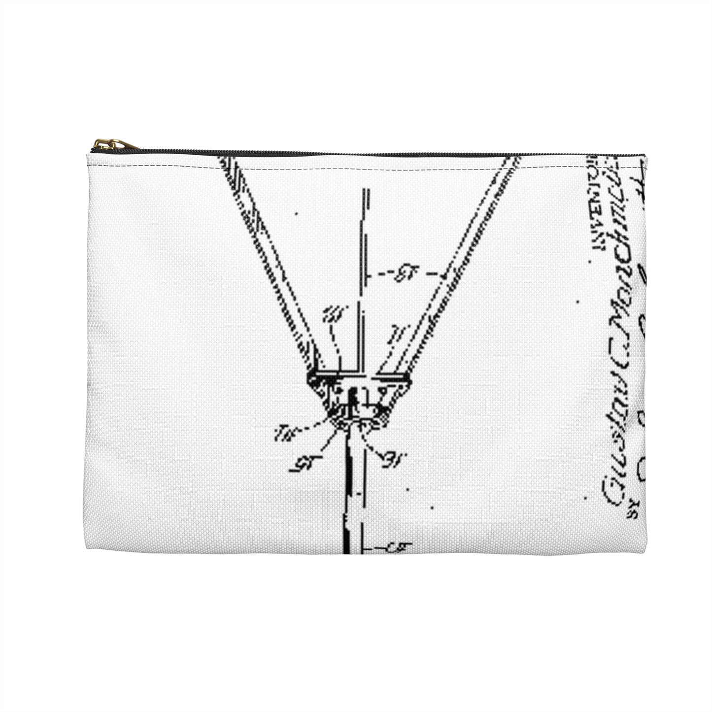 Patent drawing - Clothes dryer Public domain image Large Organizer Pouch with Black Zipper