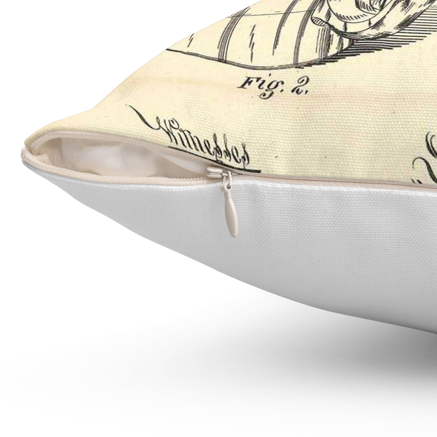Patent Case File No. 220,155, Improvement in Drinking Cup Attachments, Inventor William C. King - DPLA - bc0fd11a4280e0c69e0eee5ff25aea78 (page 19) Decorative Accent Square Pillow