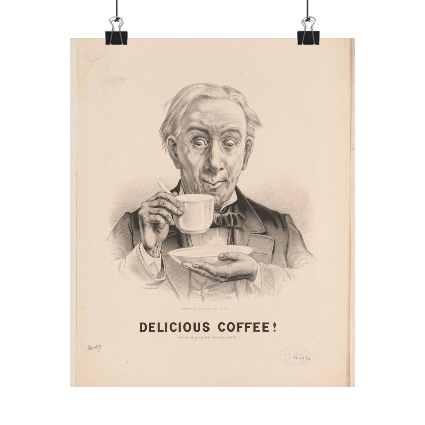 Delicious Coffee! - Print, Library of Congress collection High Quality Matte Wall Art Poster for Home, Office, Classroom