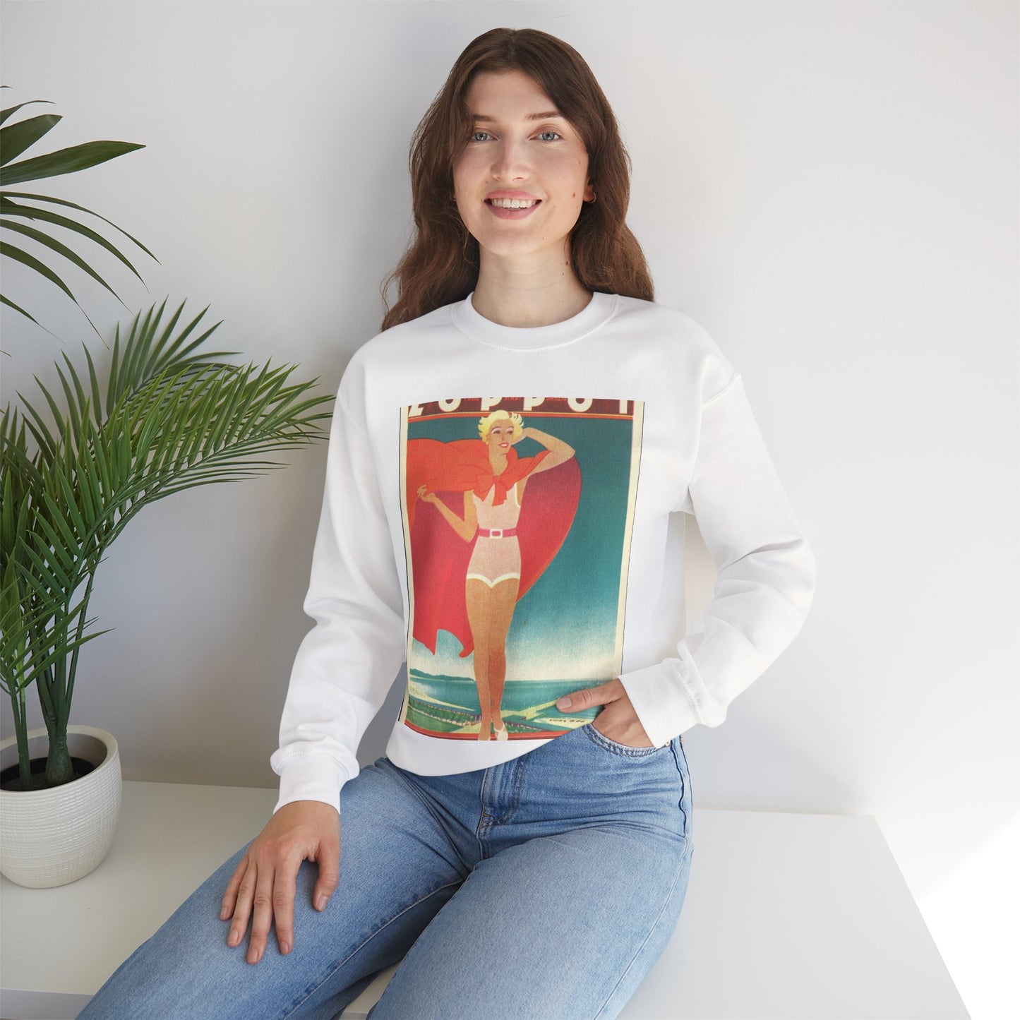 Jupp Wiertz - Zoppot, das Weltbad an der Ostsee White Heavy Blend Adult Crew Neck SweatShirt