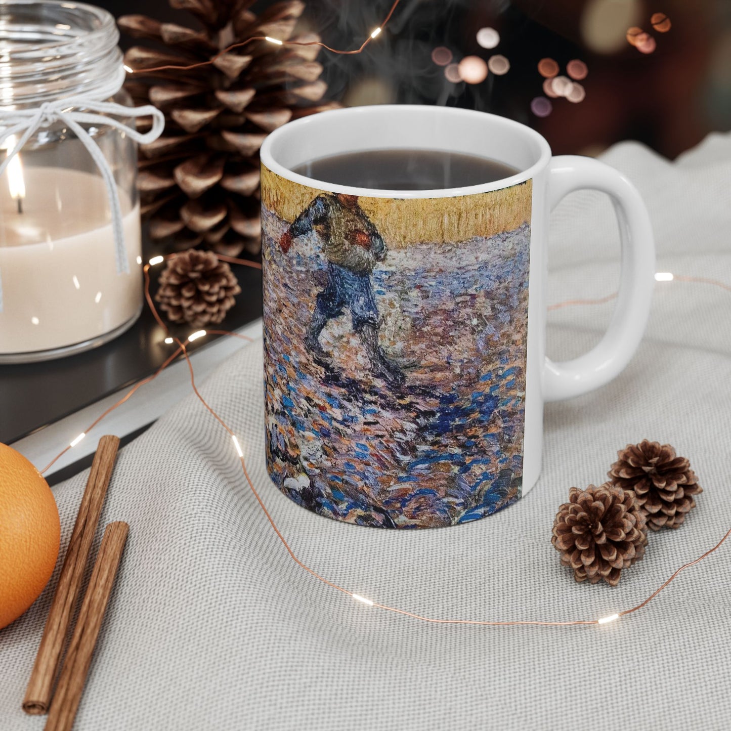 The Sower - My Dream - A painting of a man in a field Beautiful Novelty Ceramic Coffee Mug 11oz