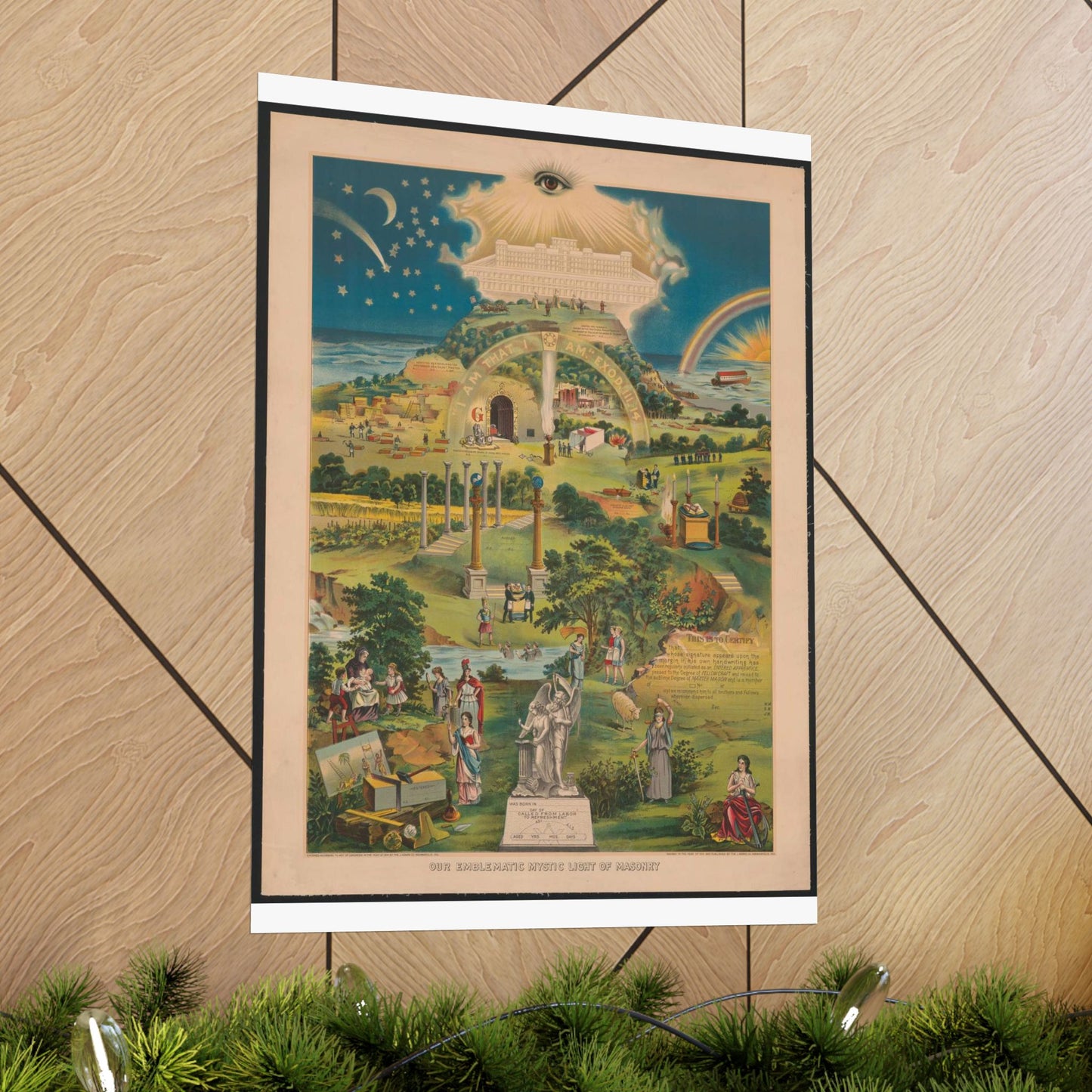 Our emblematic mystic light of masonry High Quality Matte Wall Art Poster for Home, Office, Classroom