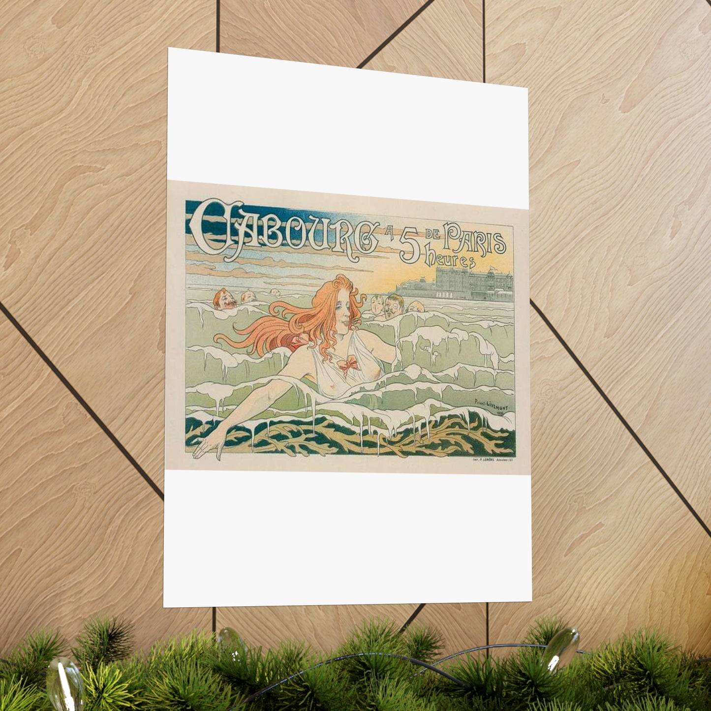 Affiche belge pour le "Casino de Cabourg". High Quality Matte Wall Art Poster for Home, Office, Classroom