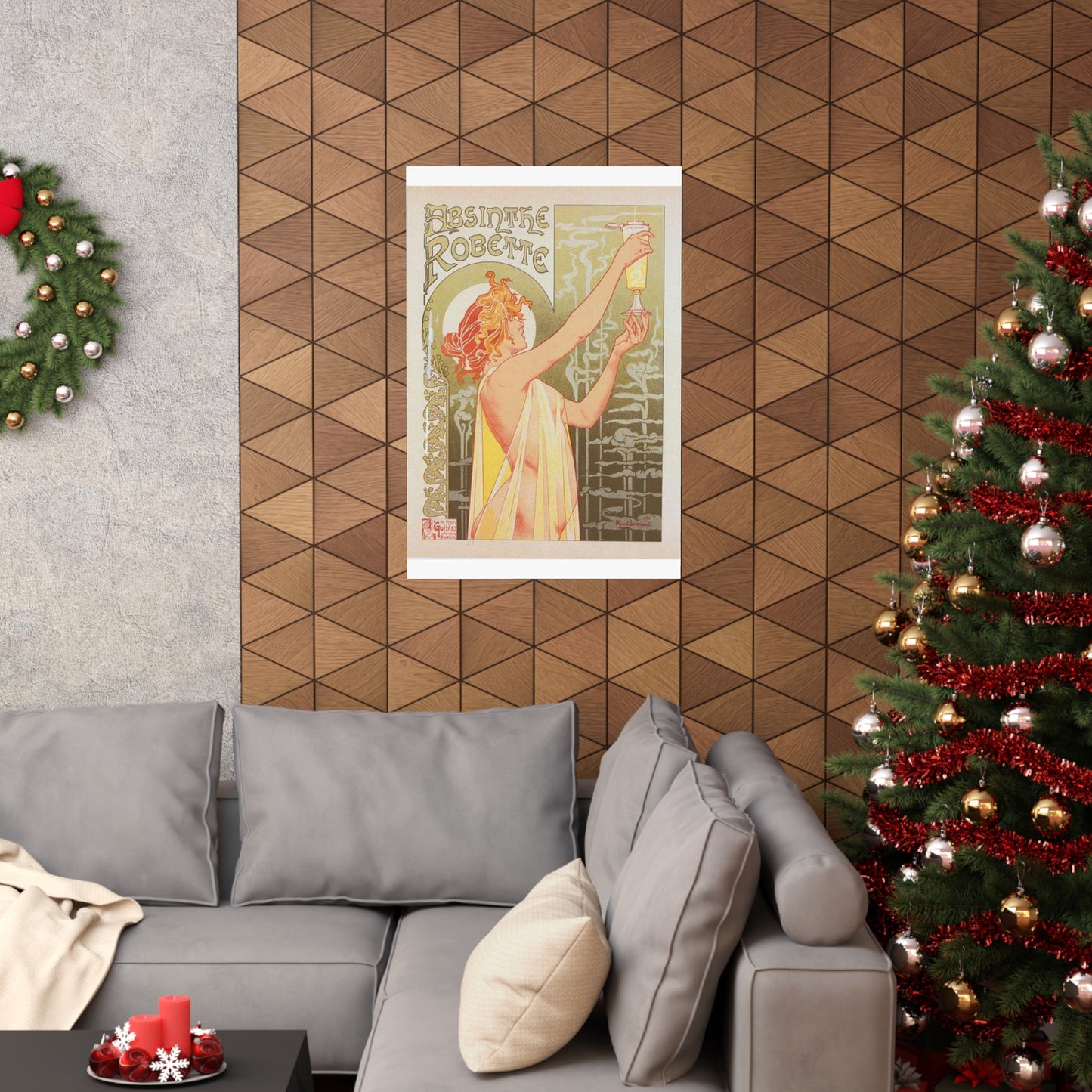 Affiche belge pour l' "Absinthe Robette". High Quality Matte Wall Art Poster for Home, Office, Classroom