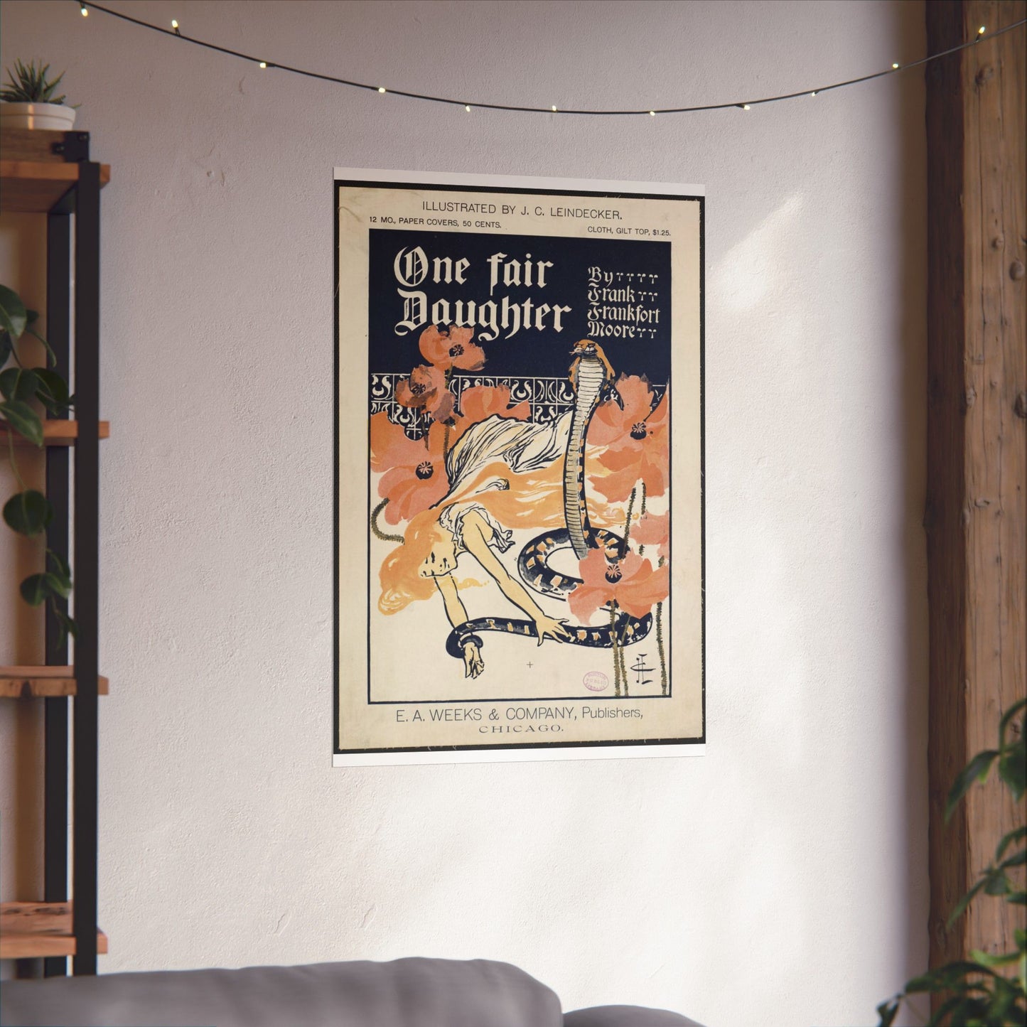 One fair daughter, by Frank Frankfort Moore High Quality Matte Wall Art Poster for Home, Office, Classroom