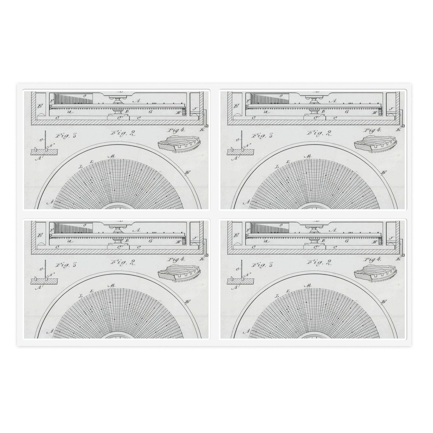 Patent Drawing of Engine - for M. Boom's Music Box Public domain image Laminated UV Protective Vinyl Stickers