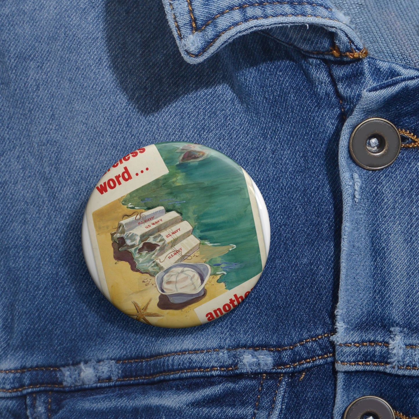 A Careless Word... Another Loss Pin Buttons with Crisp Design