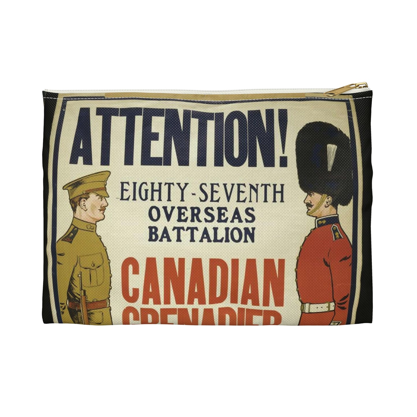 Attention! ... Canadian Grenadier Guards now recruiting Large Organizer Pouch with Black Zipper